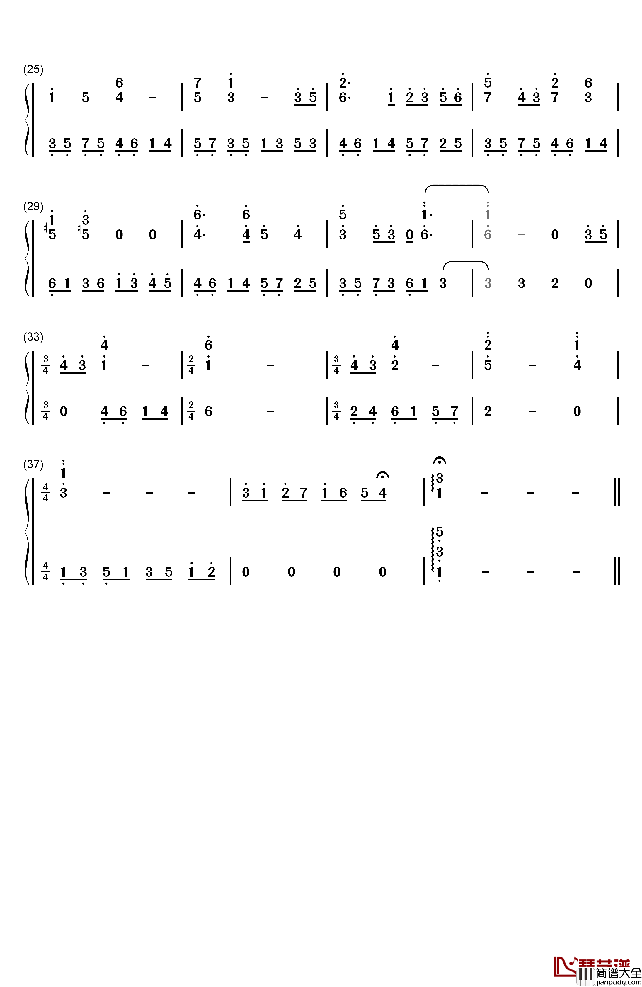 秘湯を求めて钢琴简谱_数字双手_牧野忠义