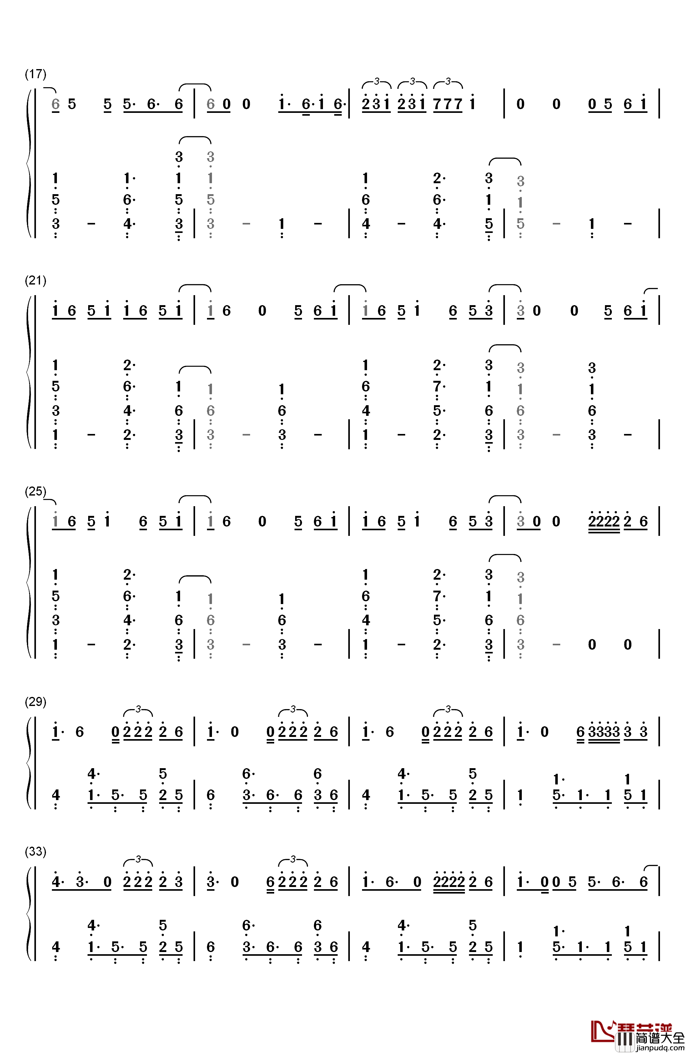 Middle_Finger钢琴简谱_数字双手_Phoebe_Ryan_Quinn_XCII