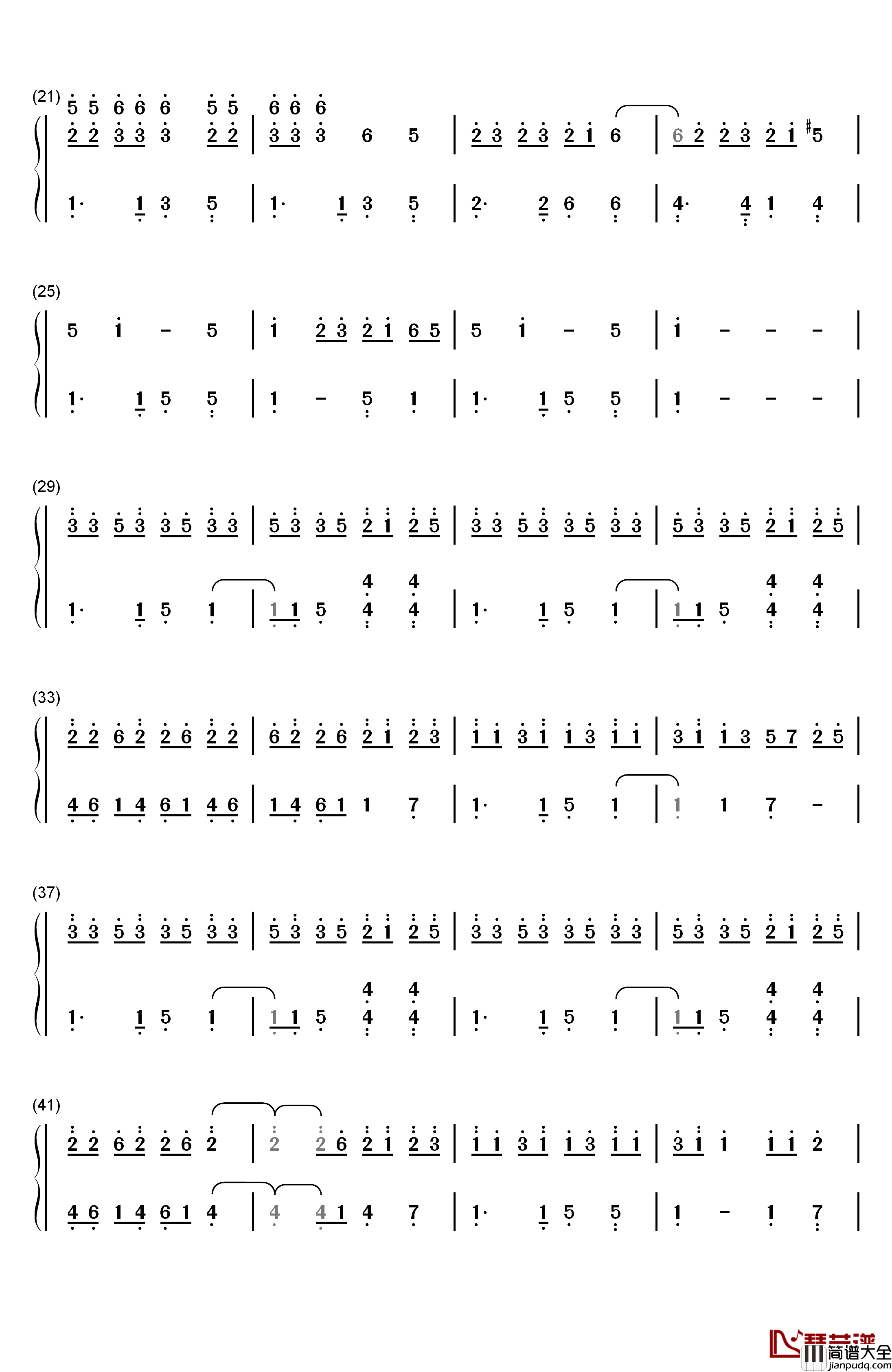 中国狂想曲钢琴简谱_数字双手_马克西姆