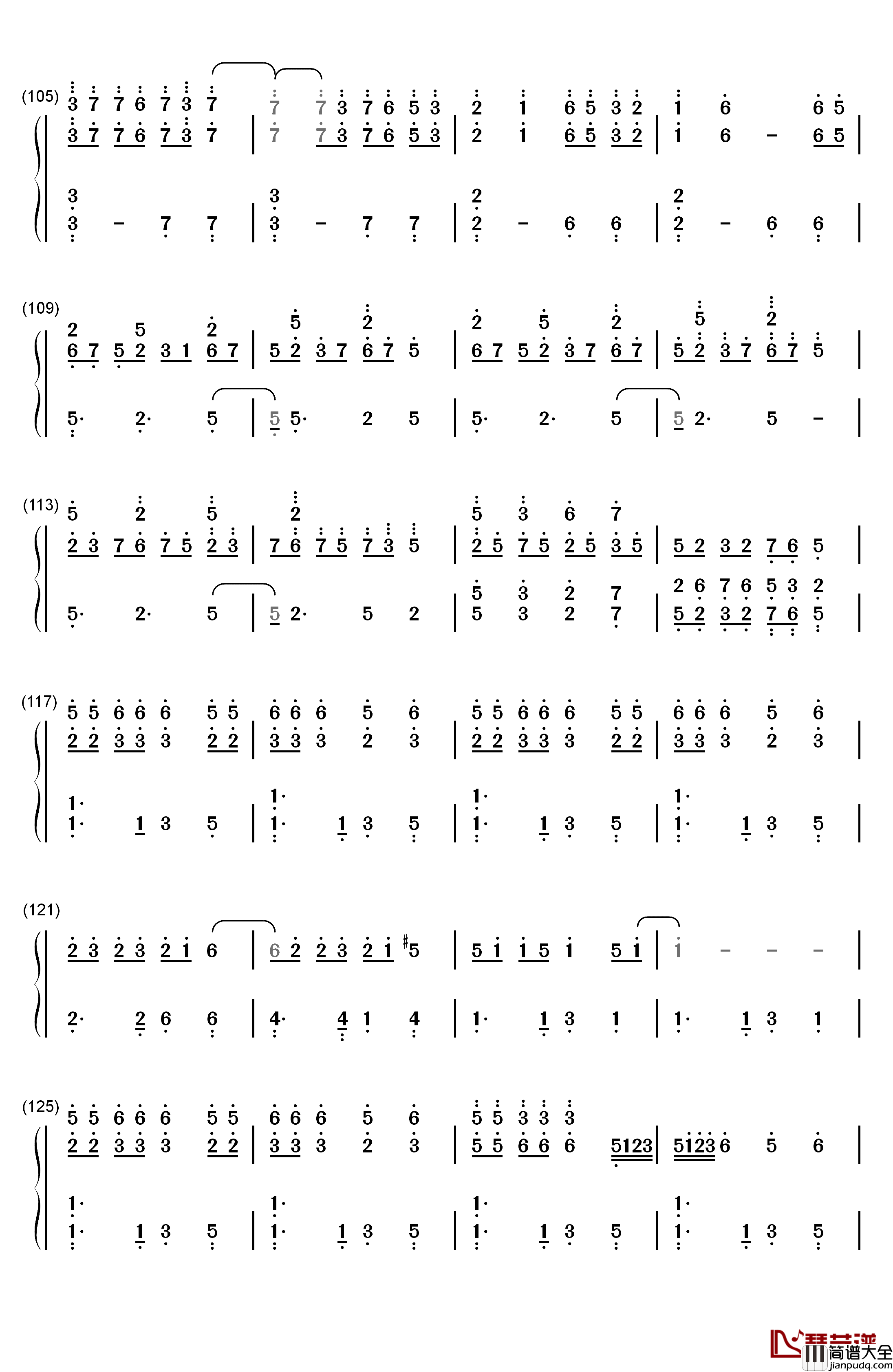 中国狂想曲钢琴简谱_数字双手_马克西姆