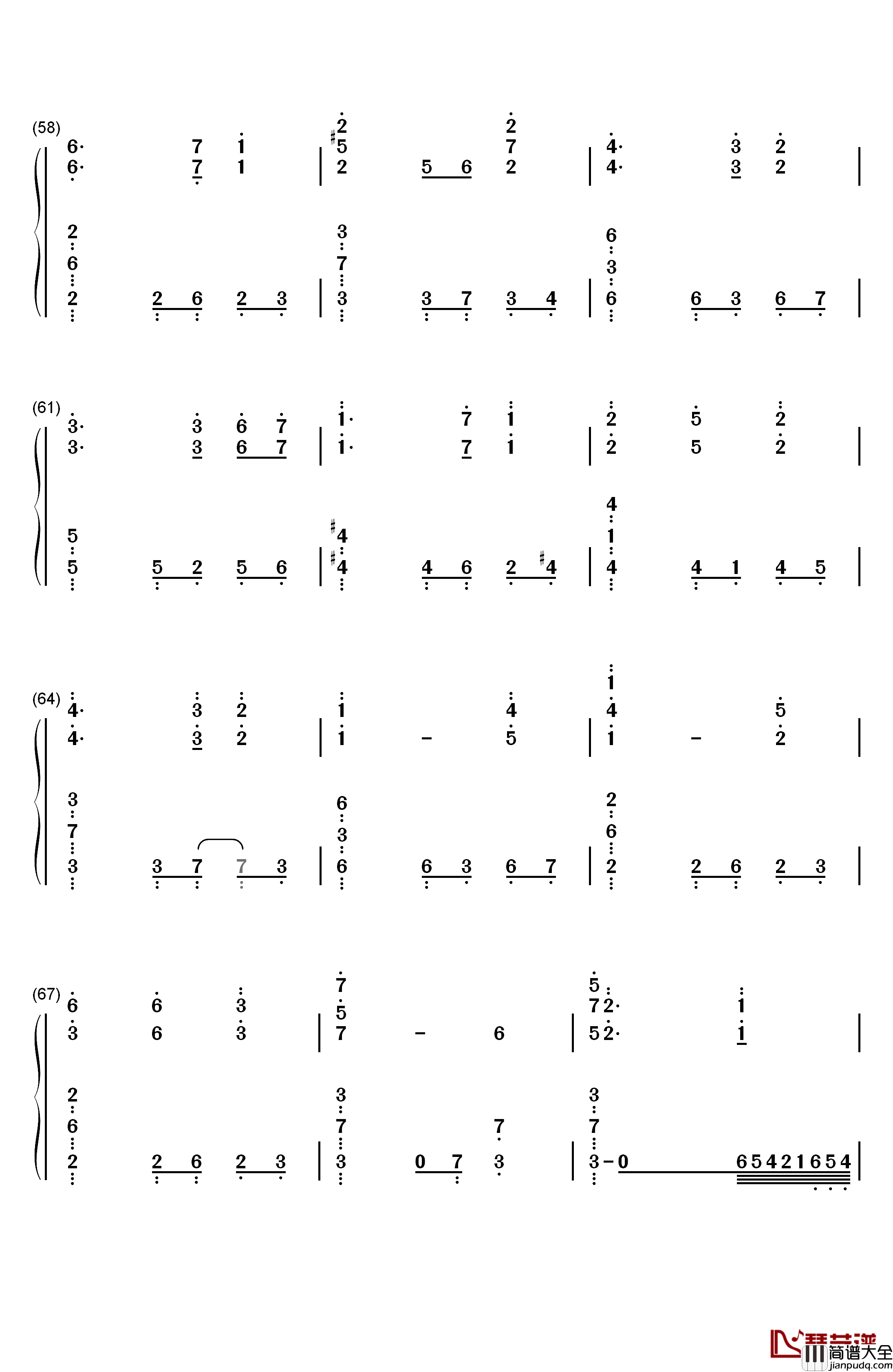 イザベラの唄钢琴简谱_数字双手_小畑貴裕