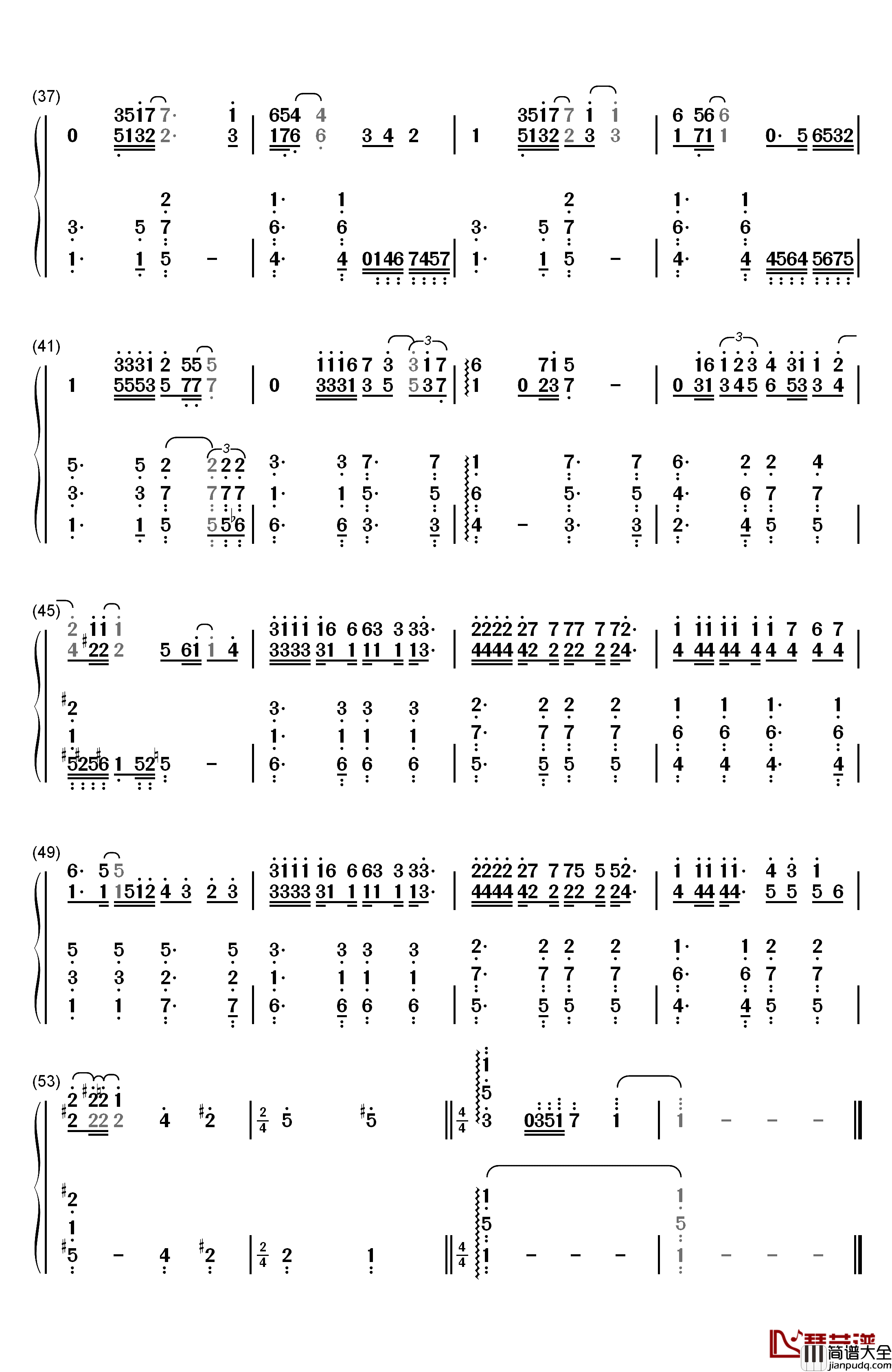 Love_Is_Like_A_Tide钢琴简谱_数字双手_理查德克莱德曼