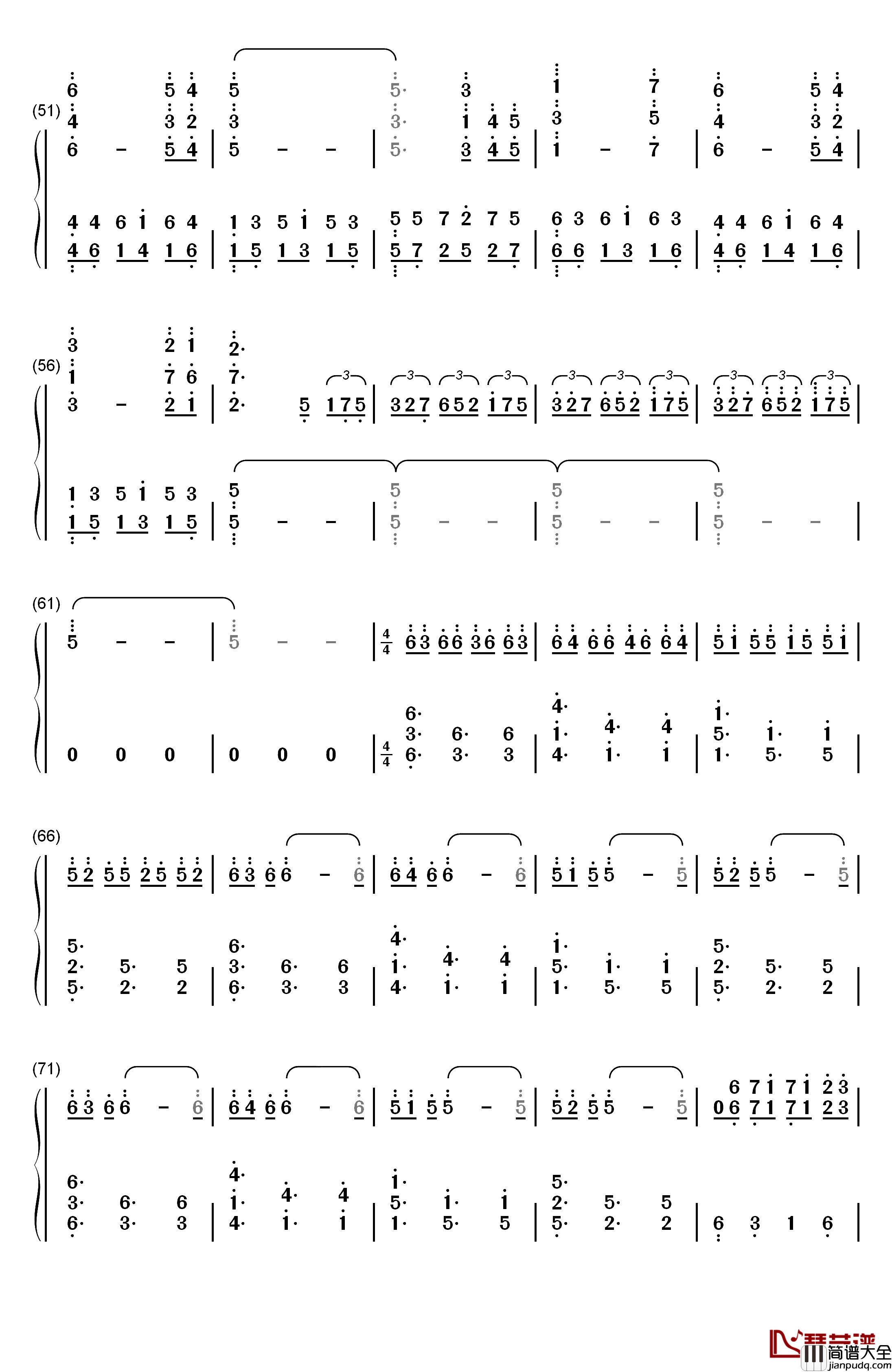 All_of_Me钢琴简谱_数字双手_马克西姆