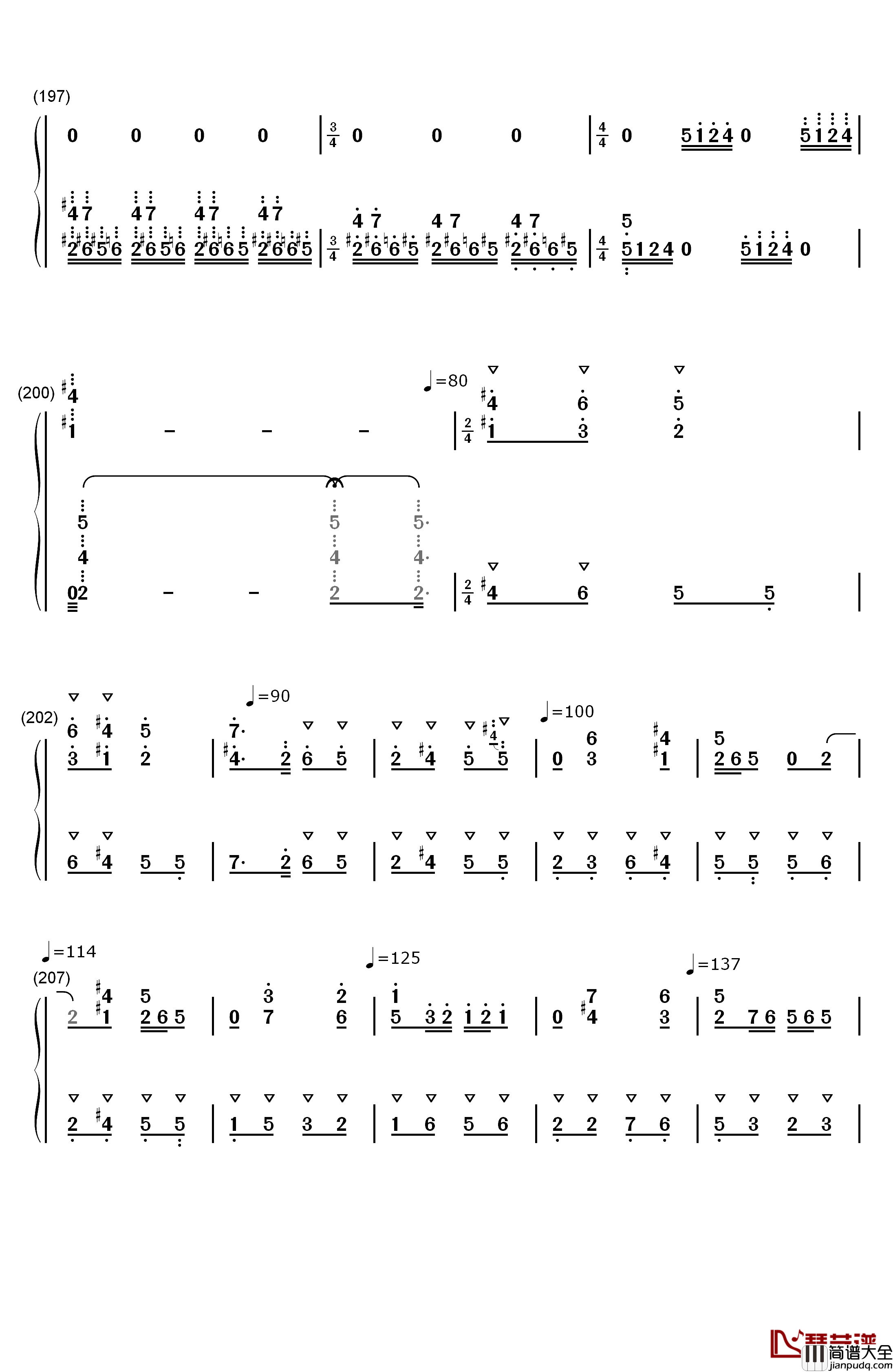 百鸟朝凤钢琴简谱_数字双手_王建中