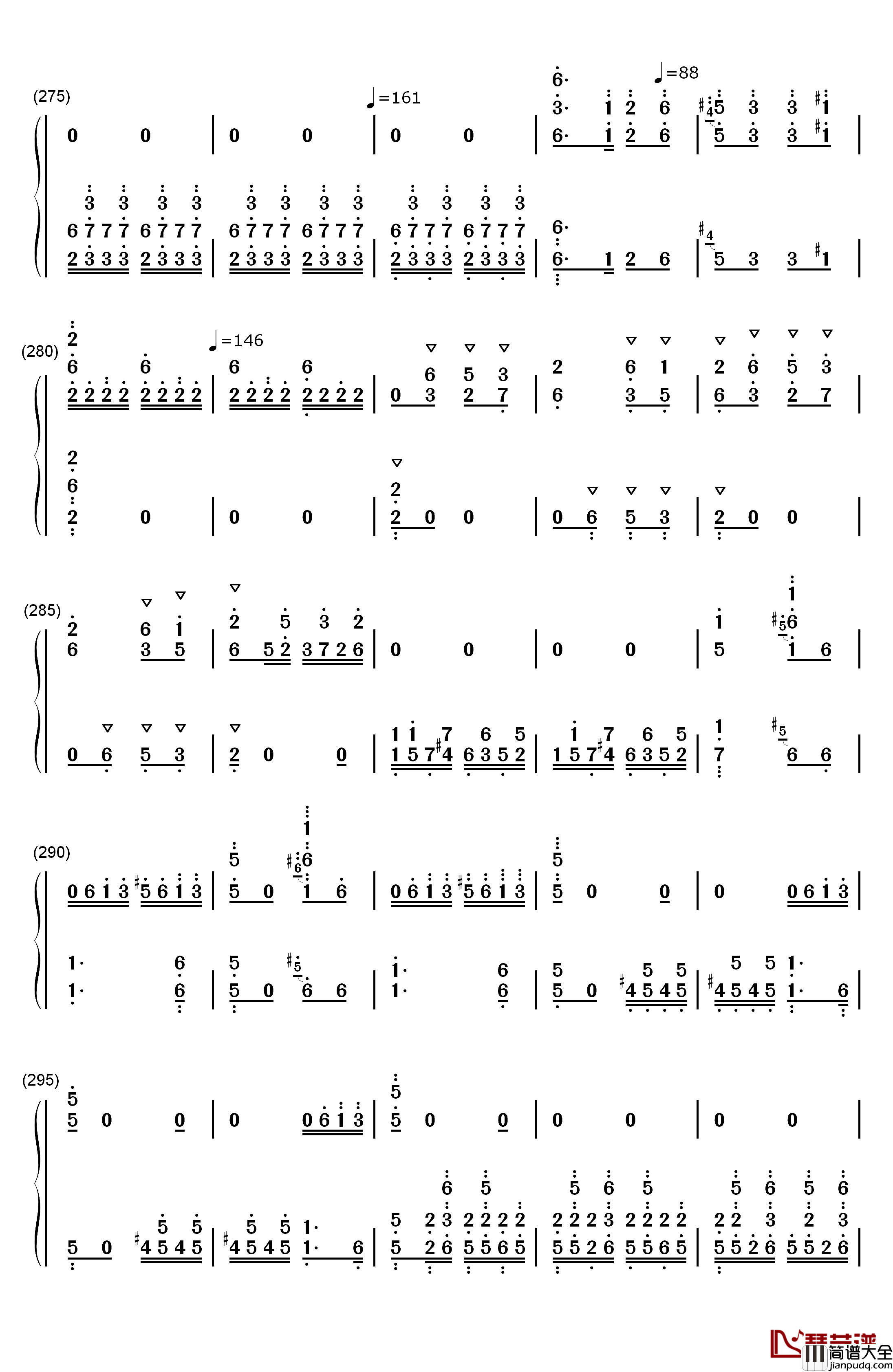 百鸟朝凤钢琴简谱_数字双手_王建中