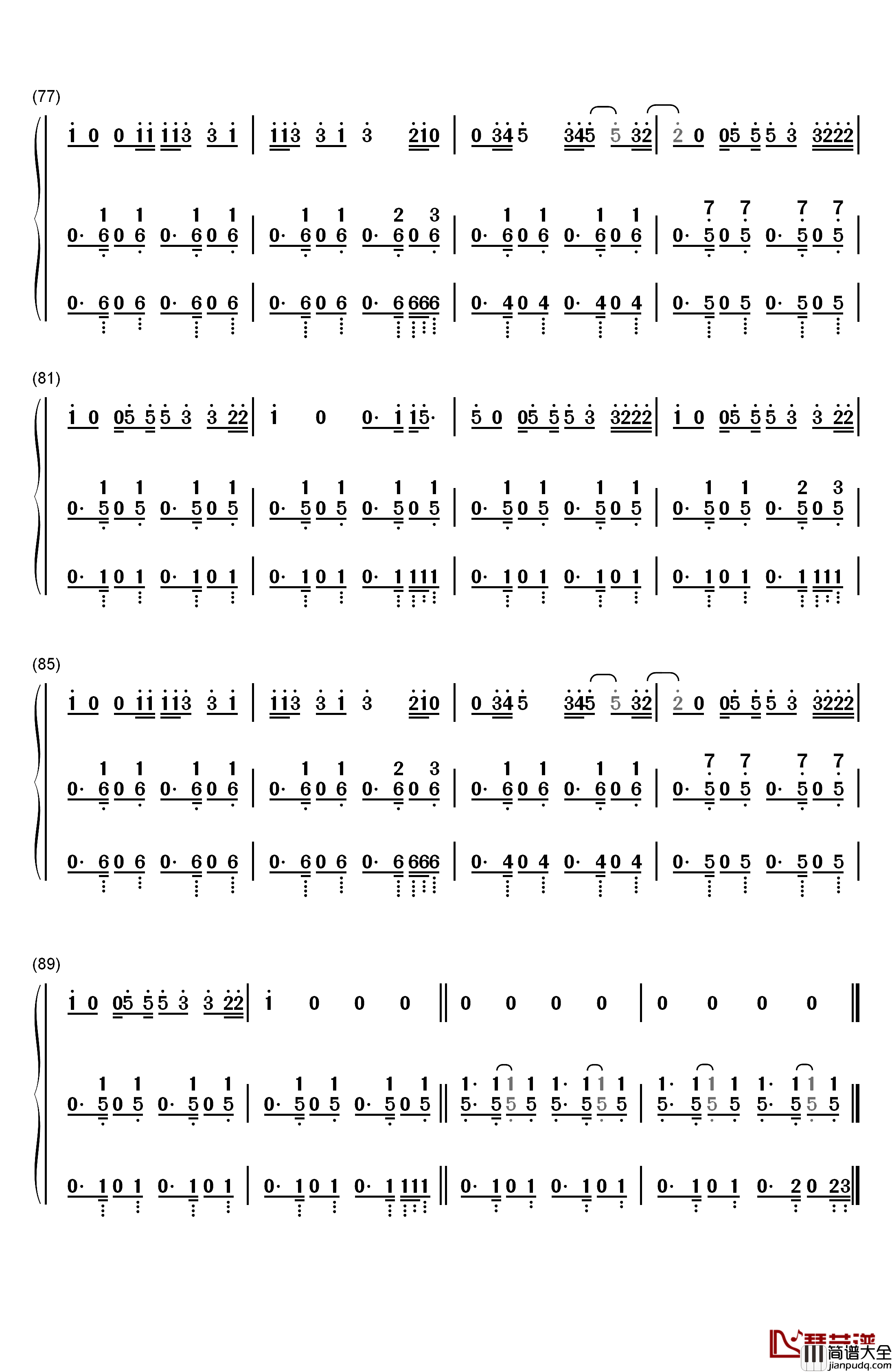 I_Dont_Care钢琴简谱_数字双手_Ed_Sheeran_Justin_Bieber