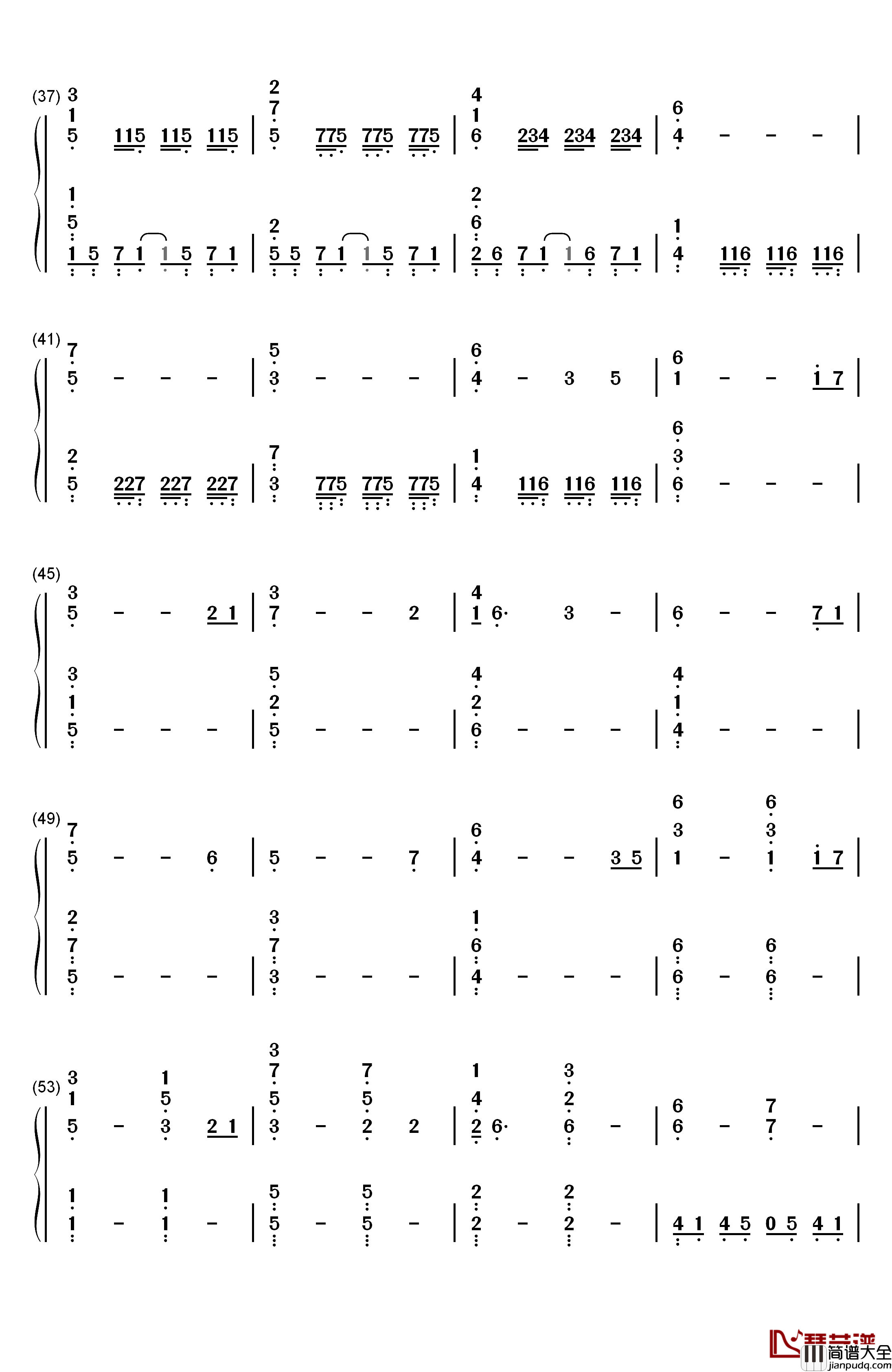 Days_Gone主题曲钢琴简谱_数字双手_Nathan_Whitehead