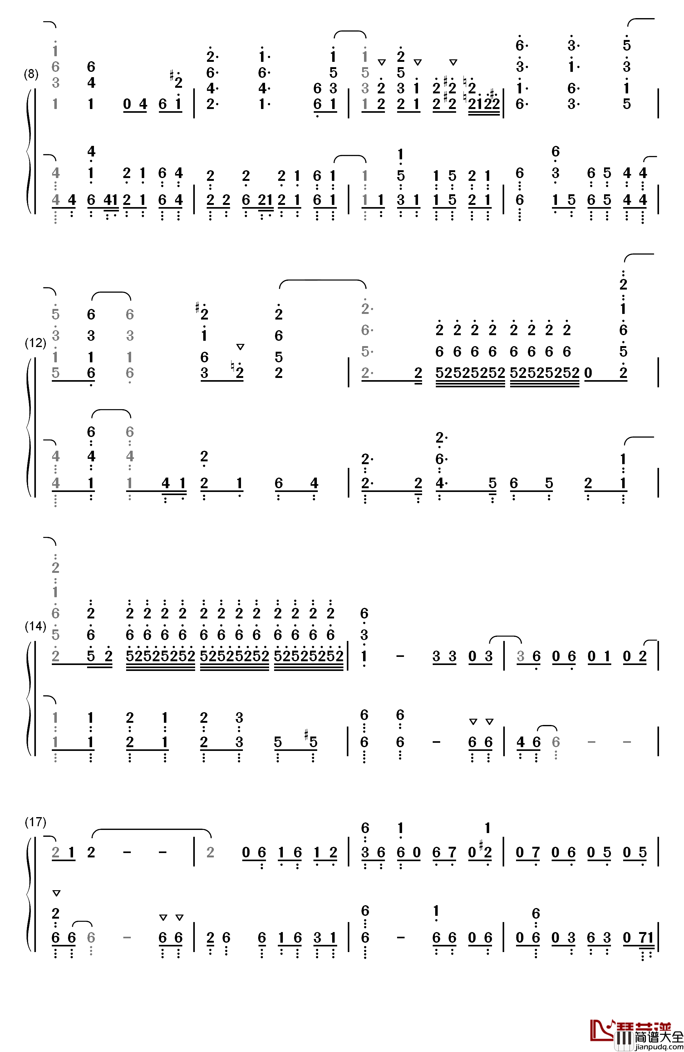 The_Other_Side_Of_The_Wall钢琴简谱_数字双手_Void_Chords__MARU