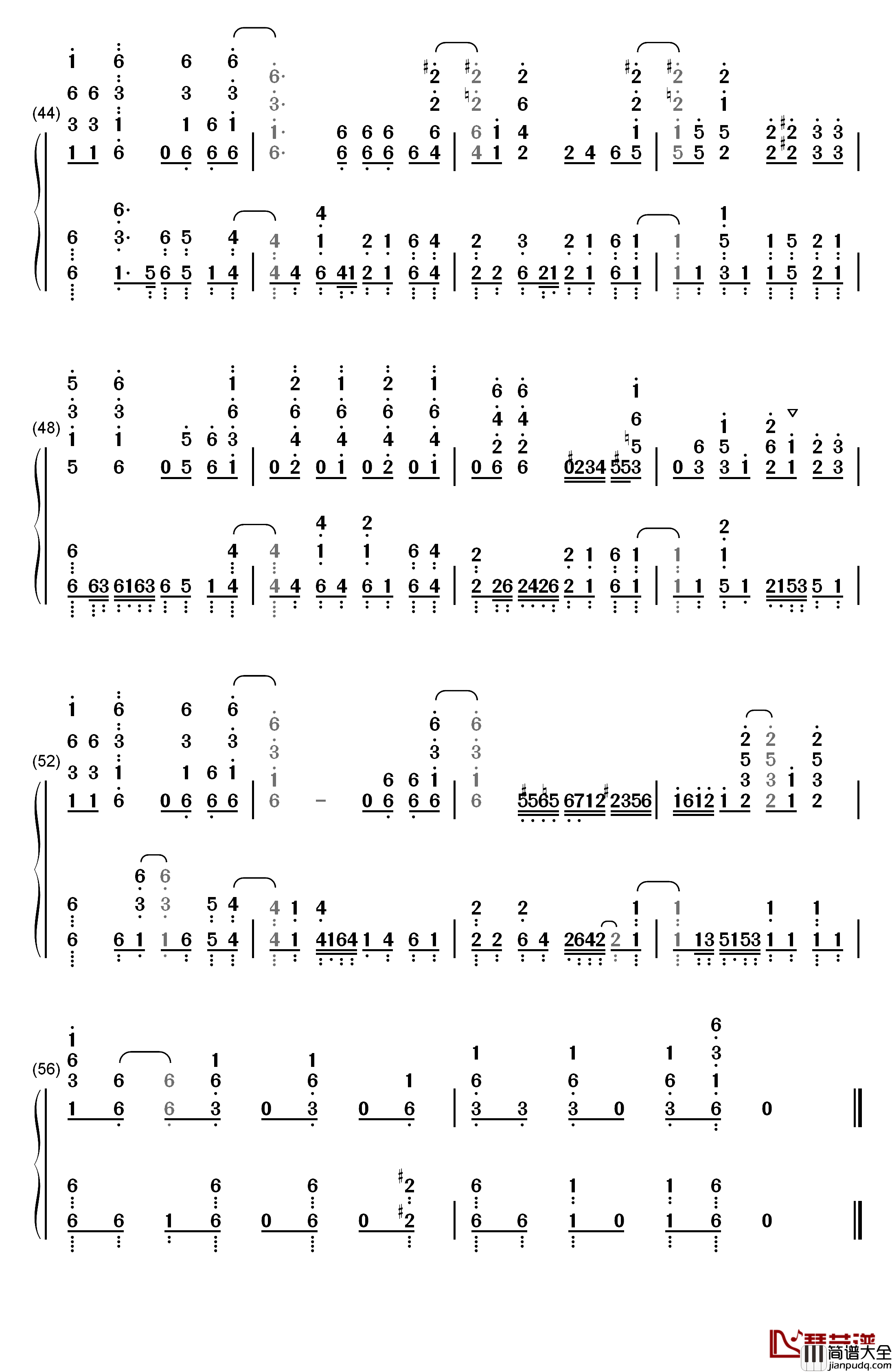 The_Other_Side_Of_The_Wall钢琴简谱_数字双手_Void_Chords__MARU