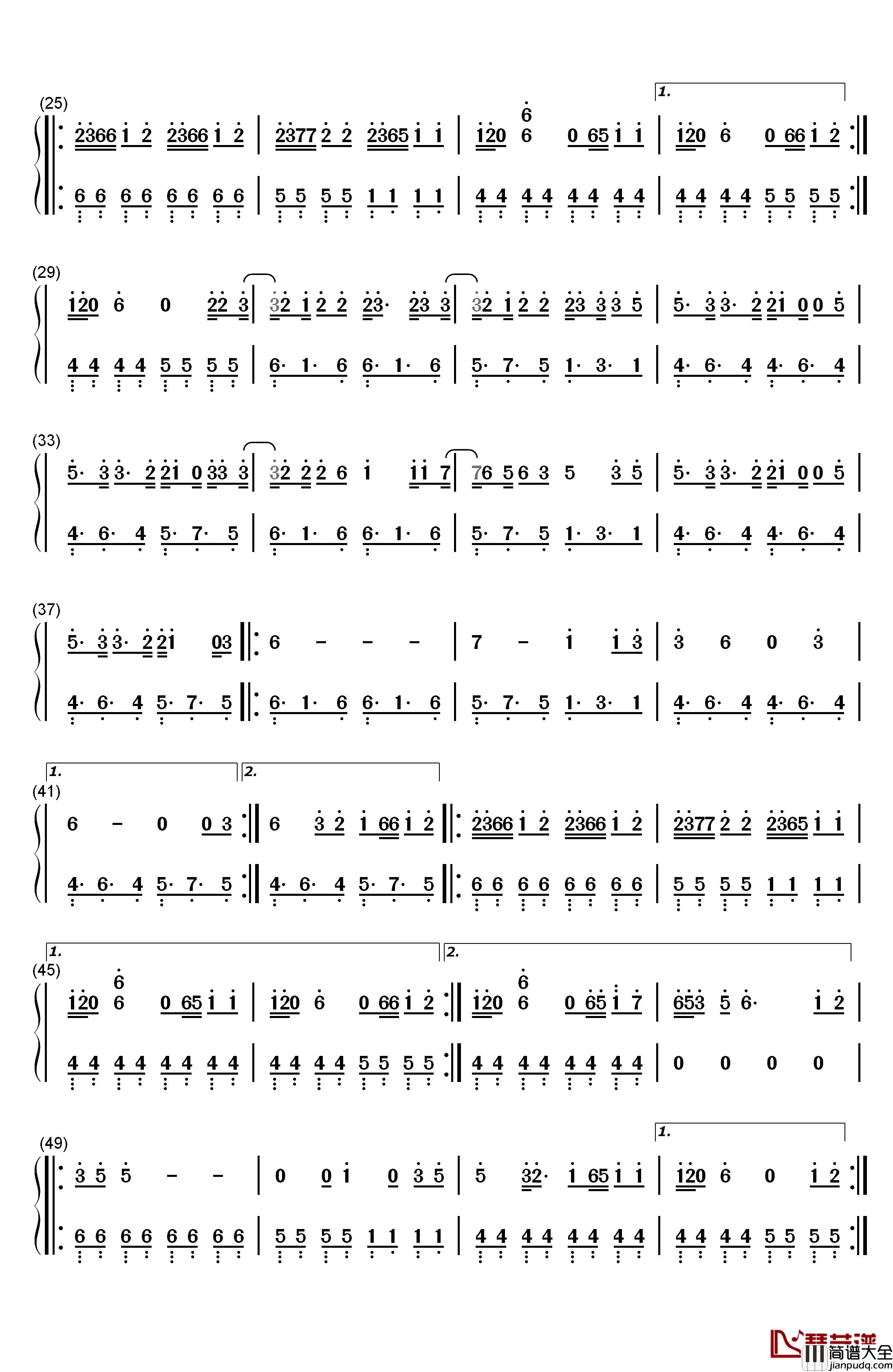 Rescue_Me钢琴简谱_数字双手_OneRepublic