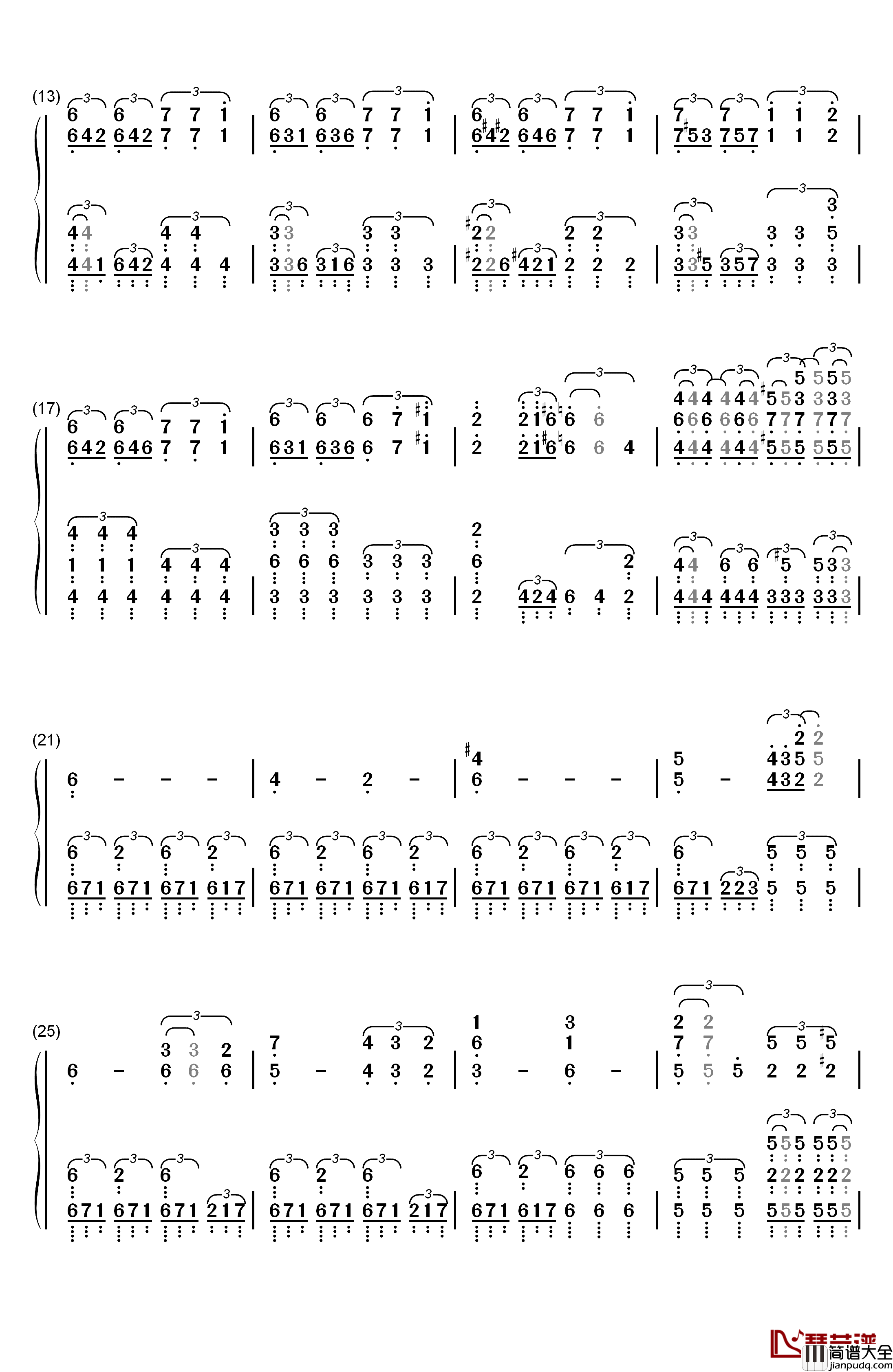 不動の山神_~_ガムート钢琴简谱_数字双手_CAPCOM