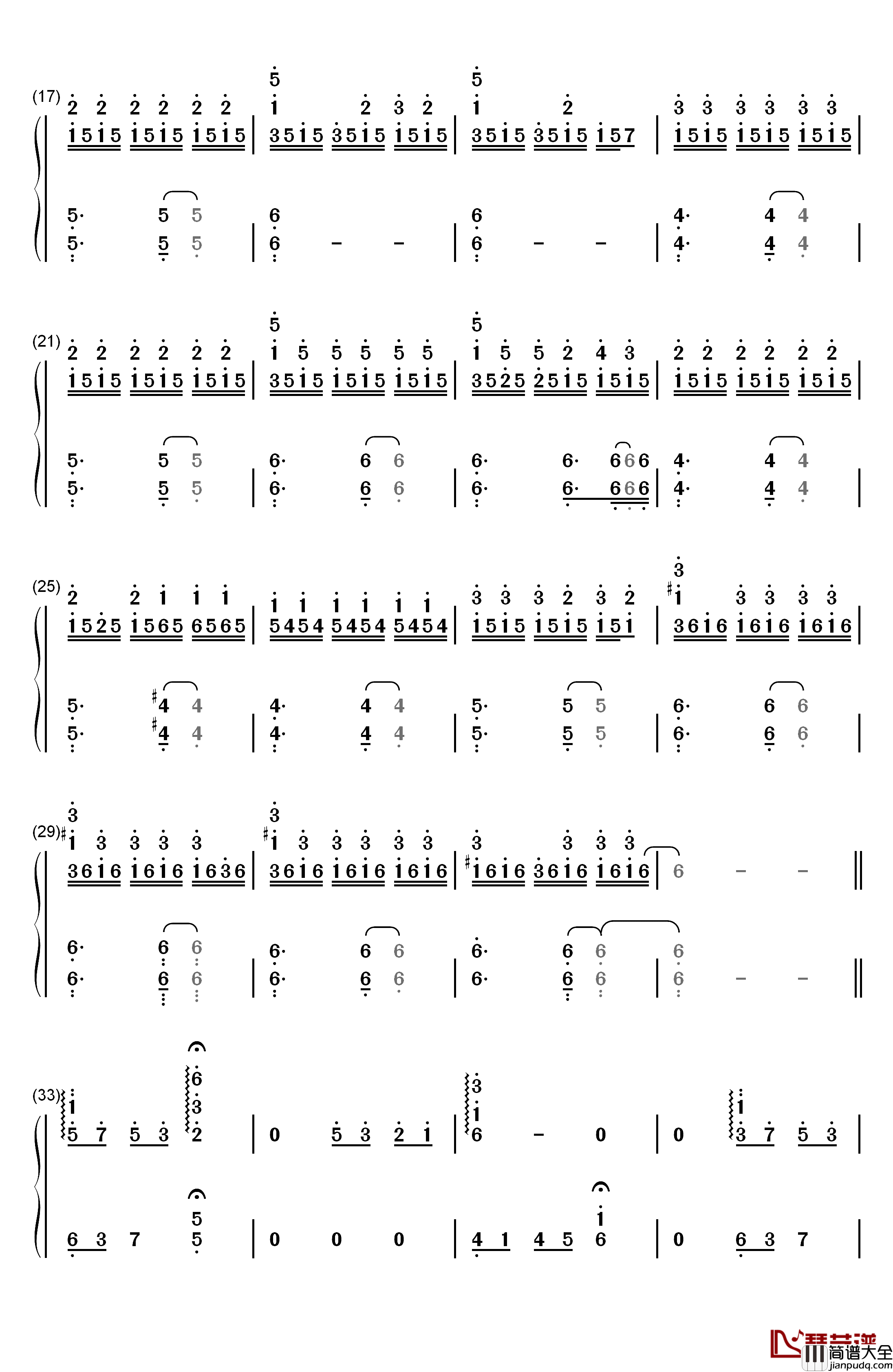 目に焼き付いた物語钢琴简谱_数字双手_じん