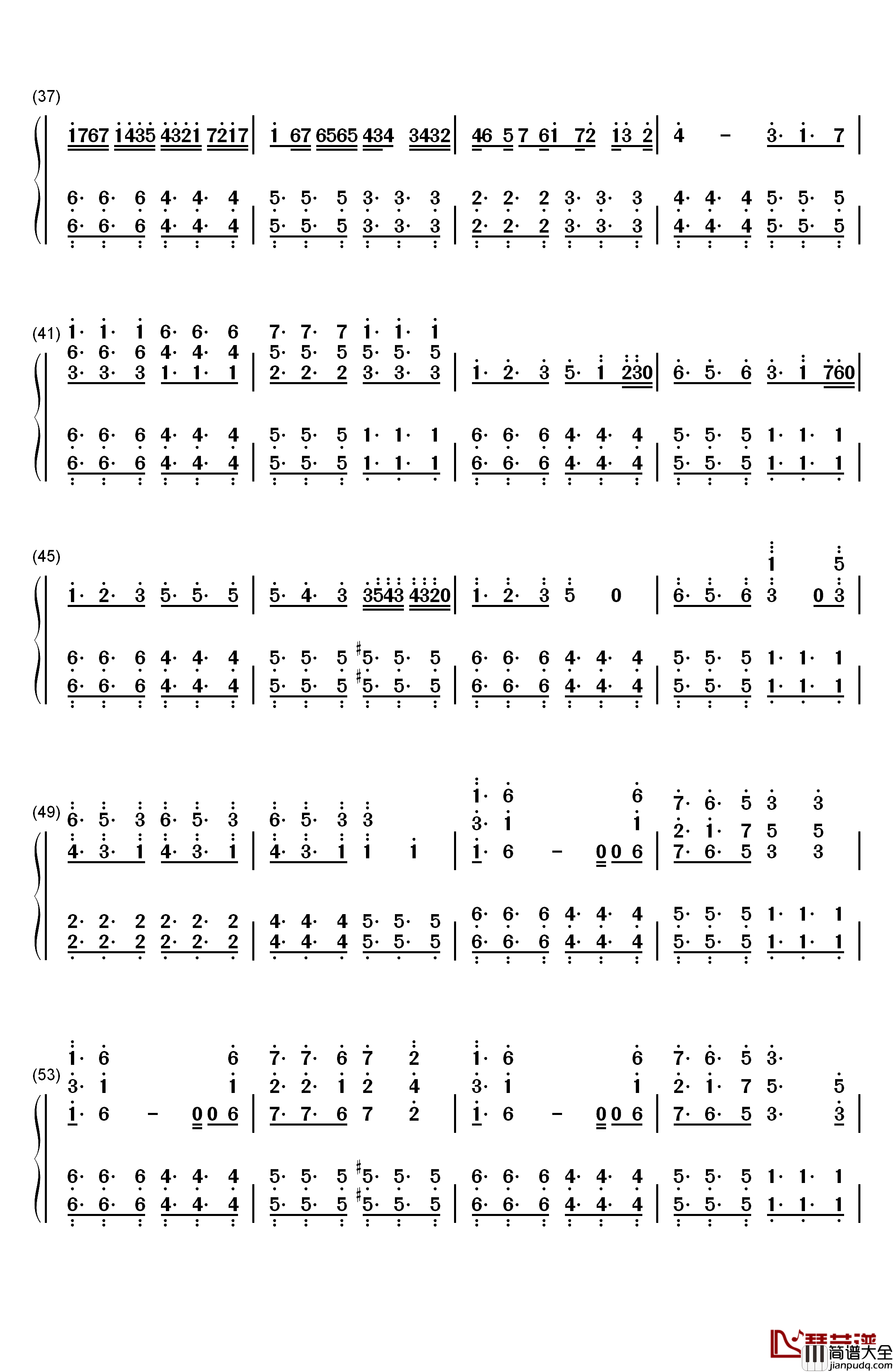 Tough_Love钢琴简谱_数字双手_Avicii
