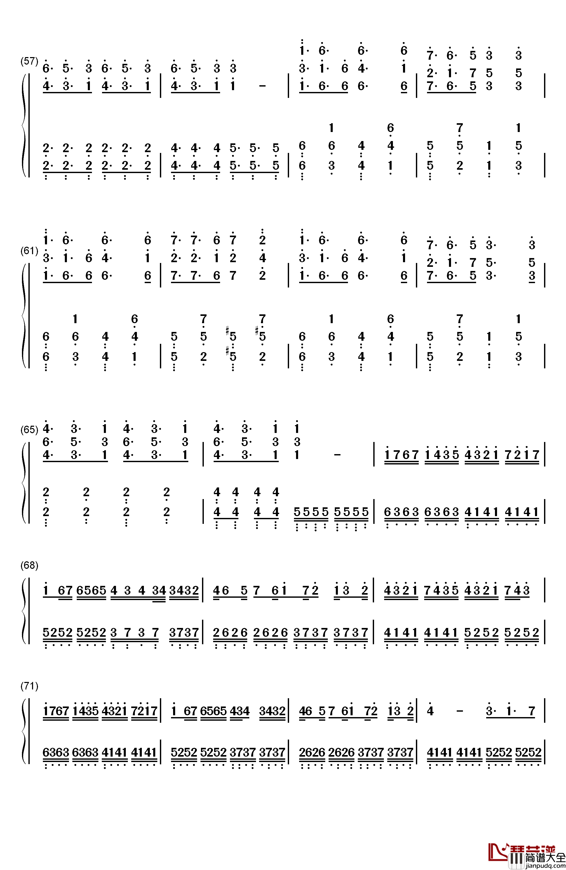 Tough_Love钢琴简谱_数字双手_Avicii