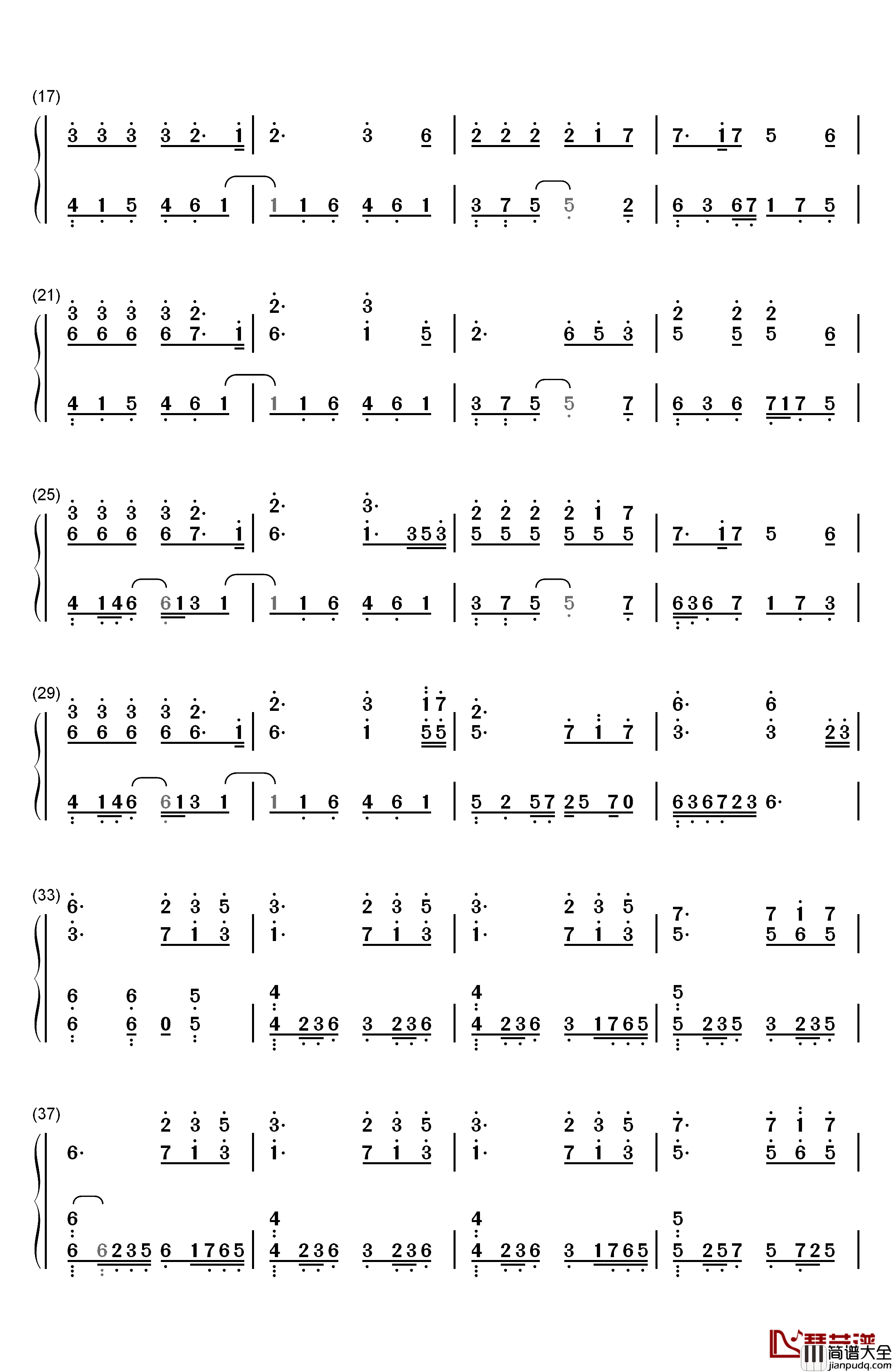 锦鲤抄钢琴简谱_数字双手_银临_云の泣