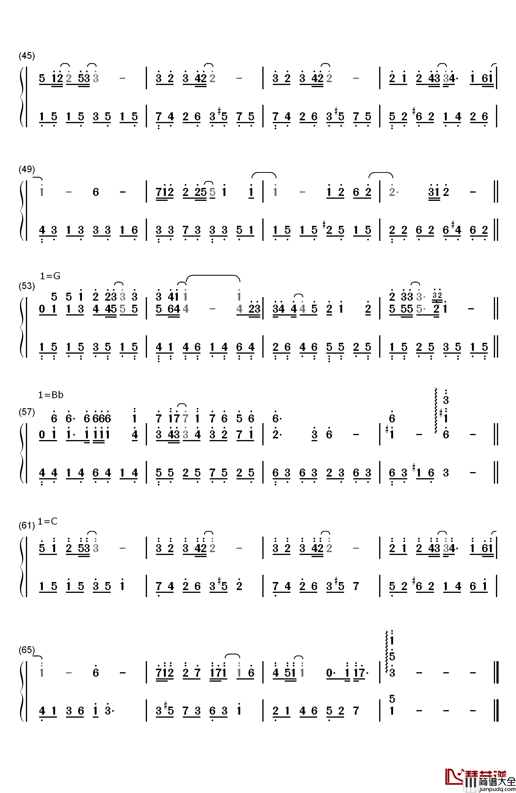 Forever_Friends钢琴简谱_数字双手_DAOKO