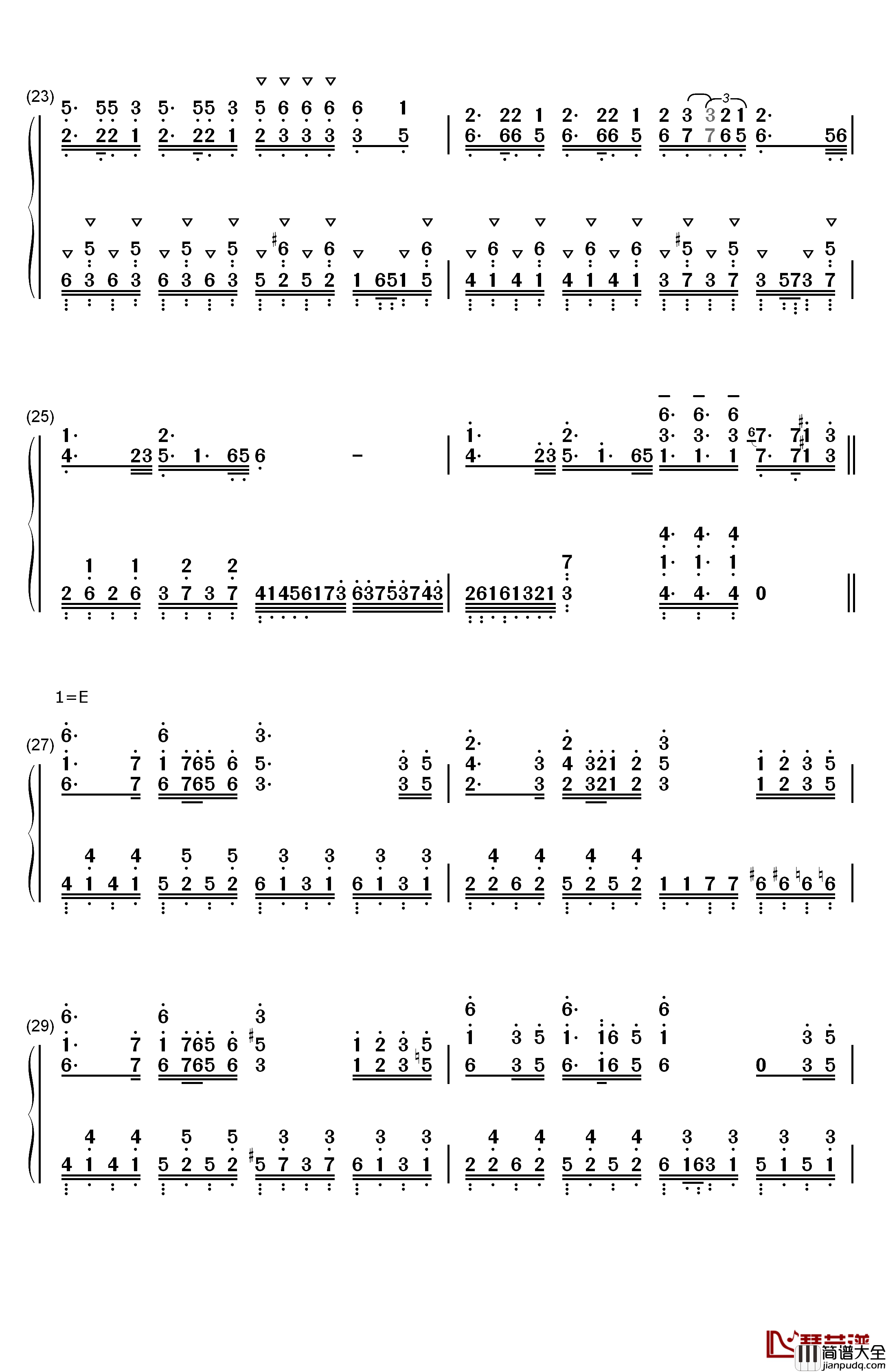 咲かせや咲かせ钢琴简谱_数字双手_EGOIST