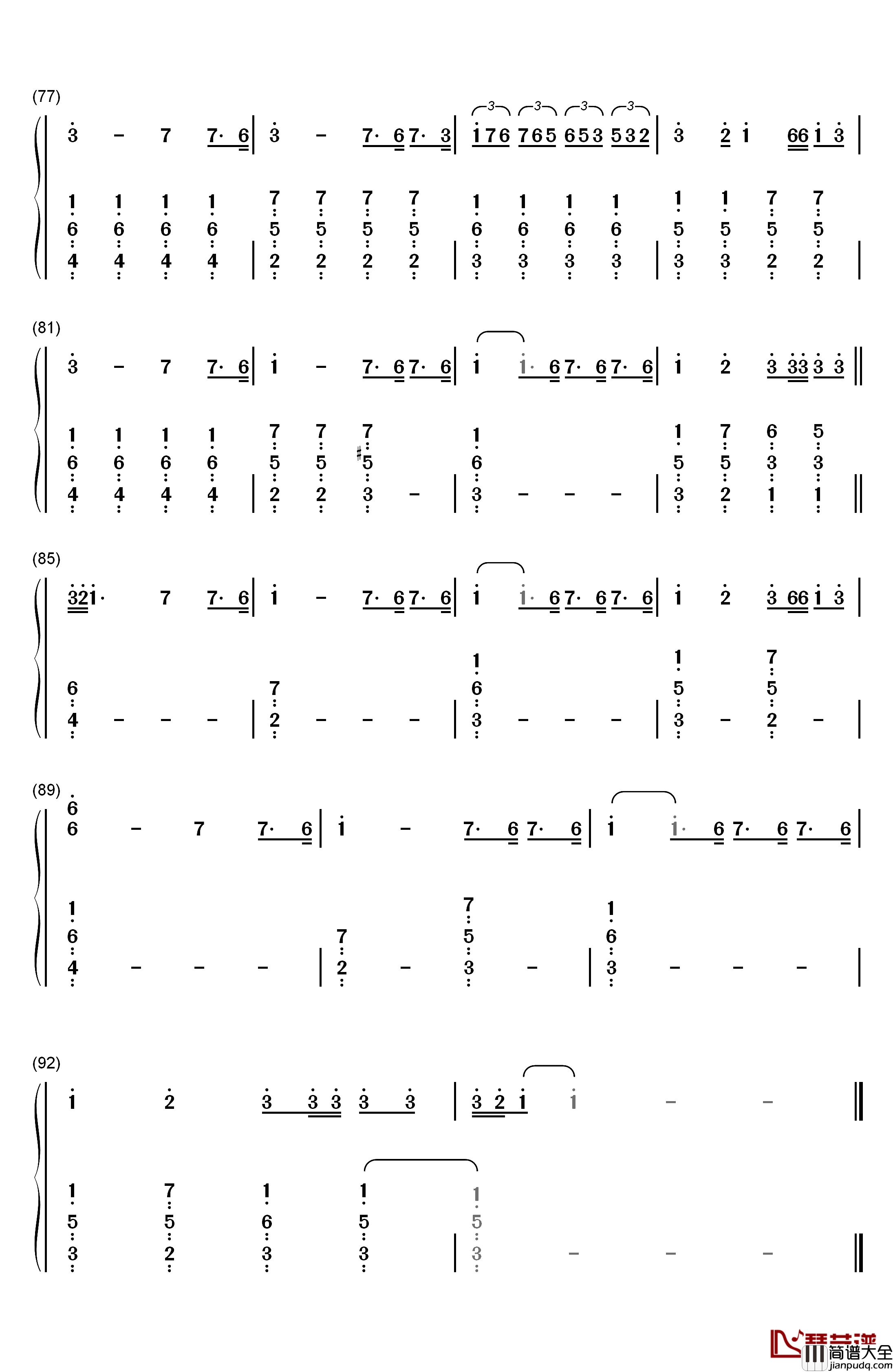Call_You_Mine钢琴简谱_数字双手_The_Chainsmokers_Bebe_Rexha