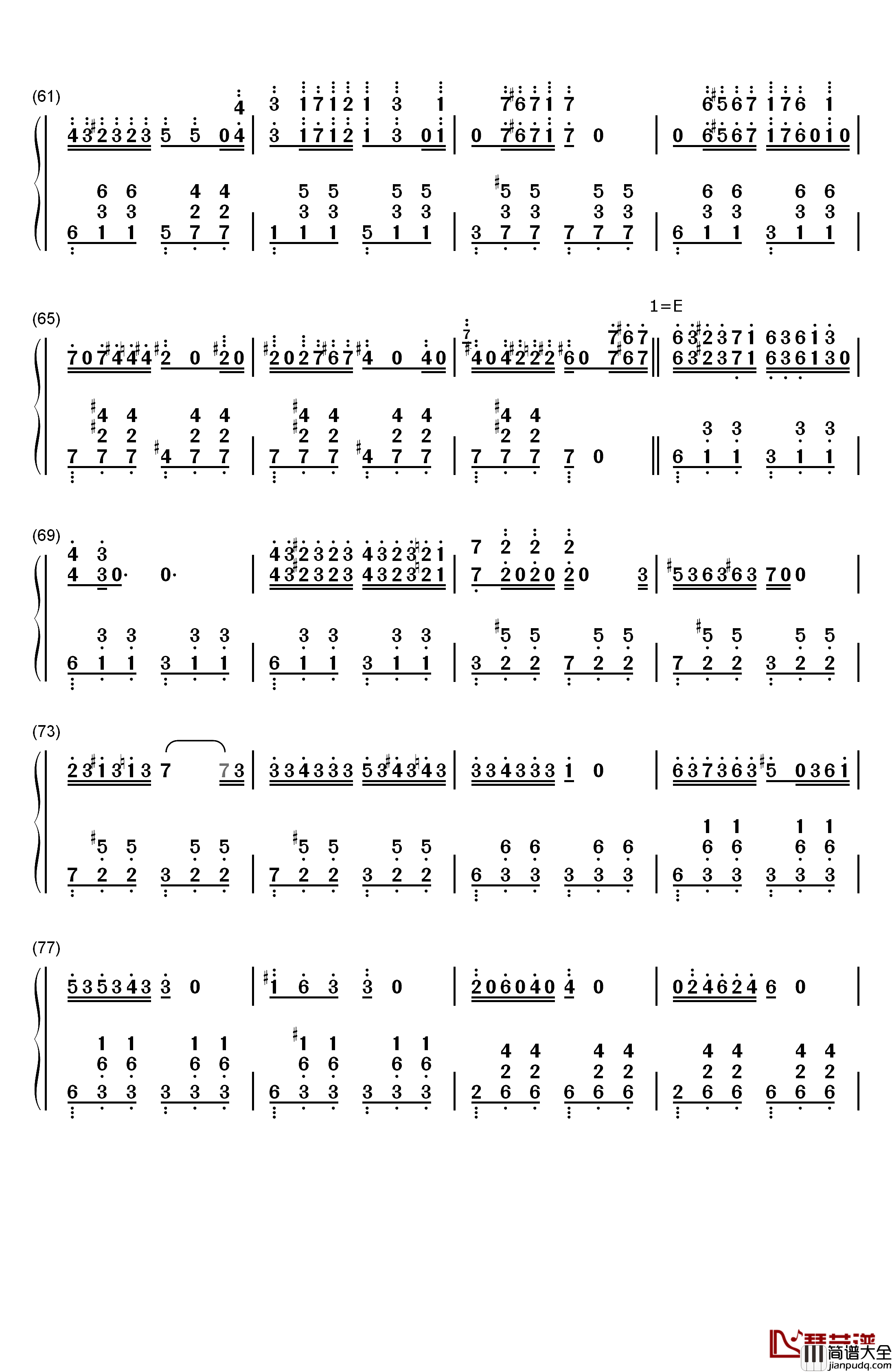 Dernier_Vol钢琴简谱_数字双手_Raphaël_Beau