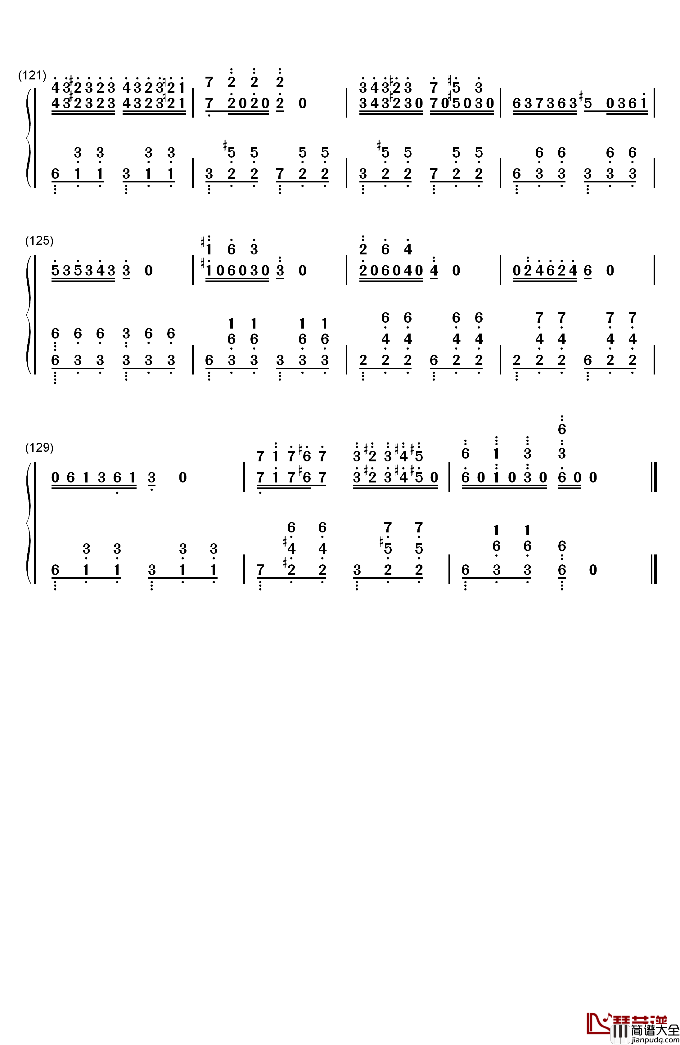 Dernier_Vol钢琴简谱_数字双手_Raphaël_Beau