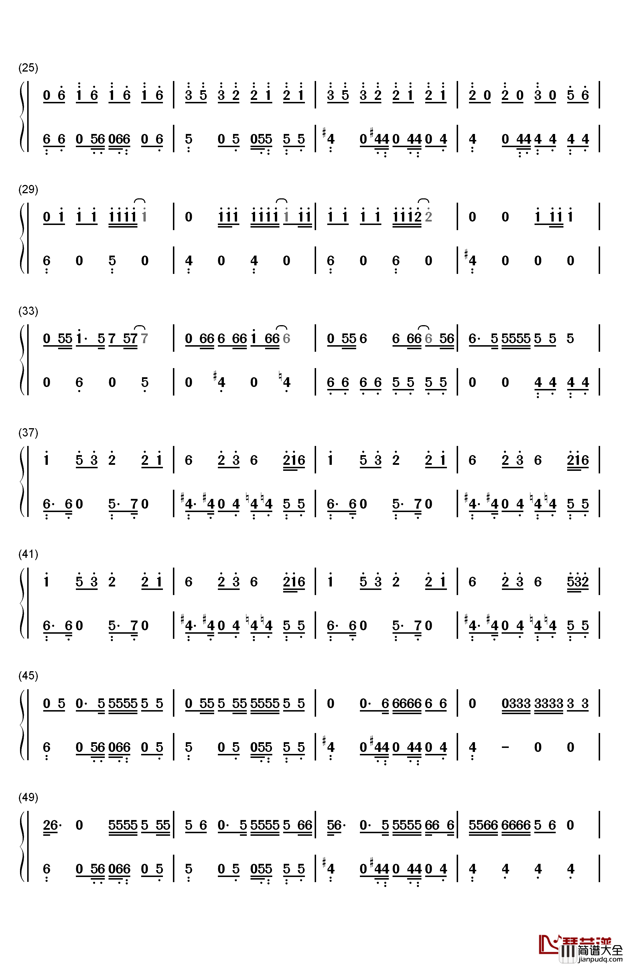 Summer_Days钢琴简谱_数字双手_Martin_Garrix