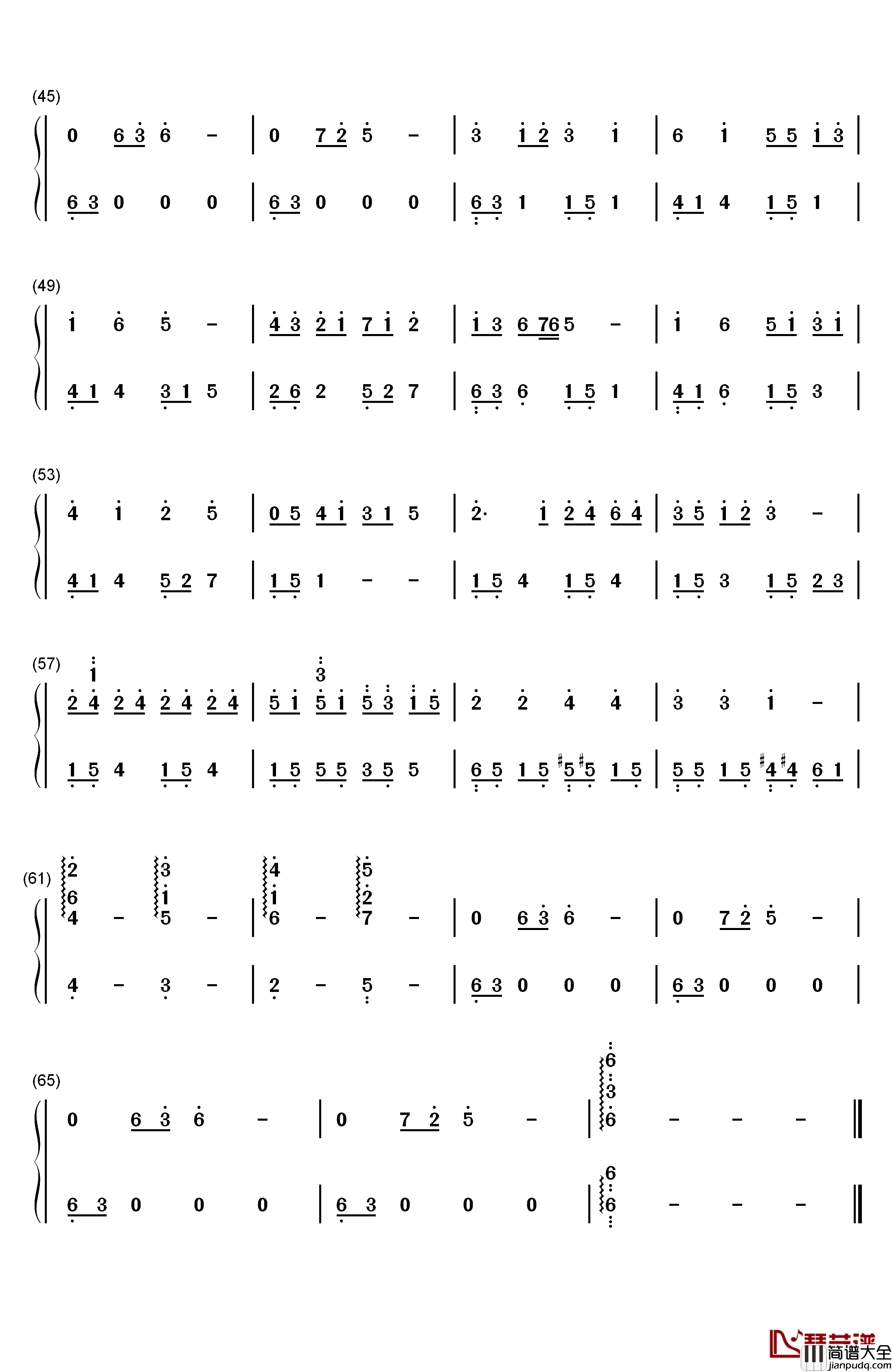 Majesty_of_the_Lake钢琴简谱_数字双手_Dan_Gibson