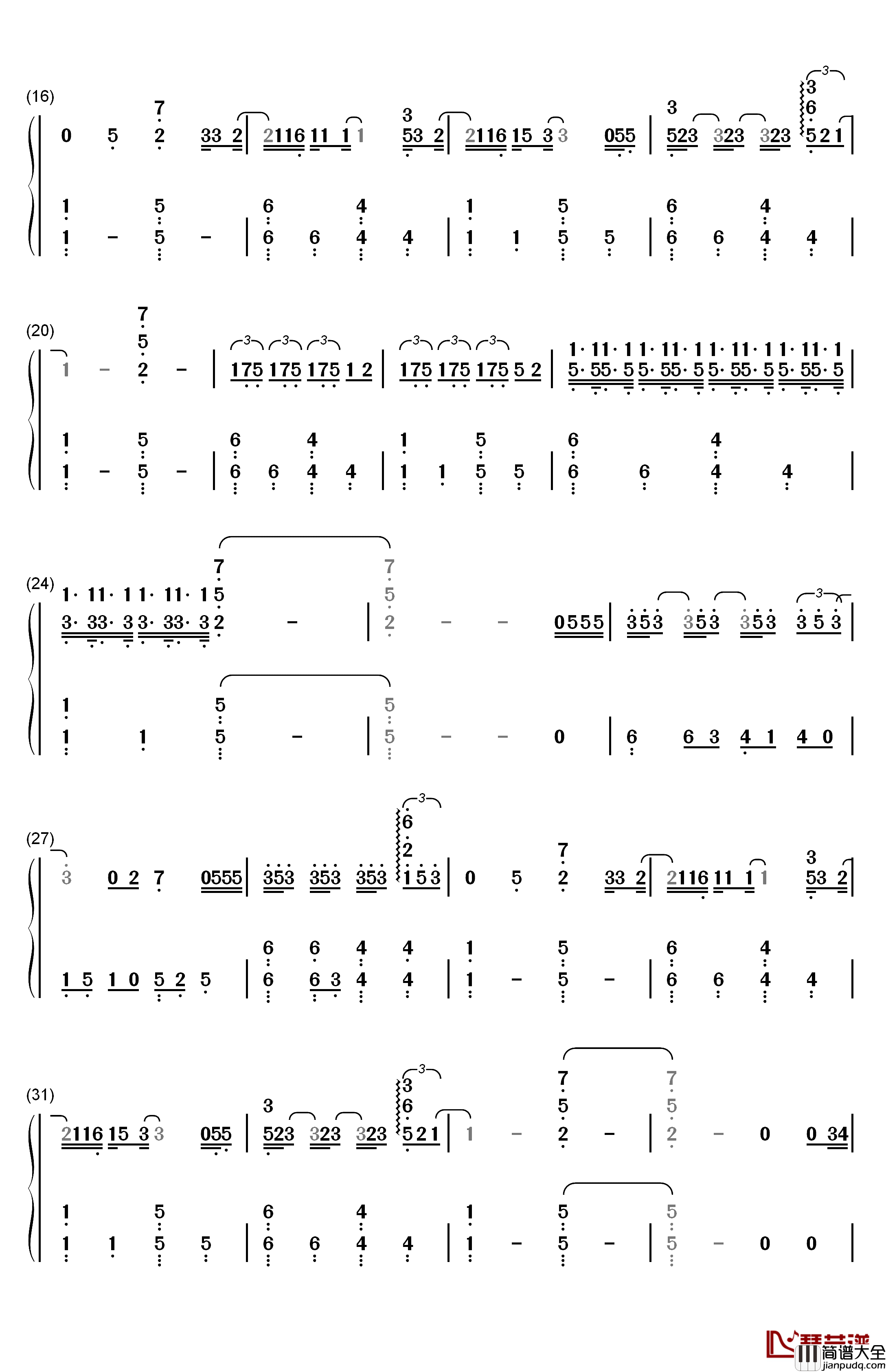 少年之时钢琴简谱_数字双手_创造营2019学员
