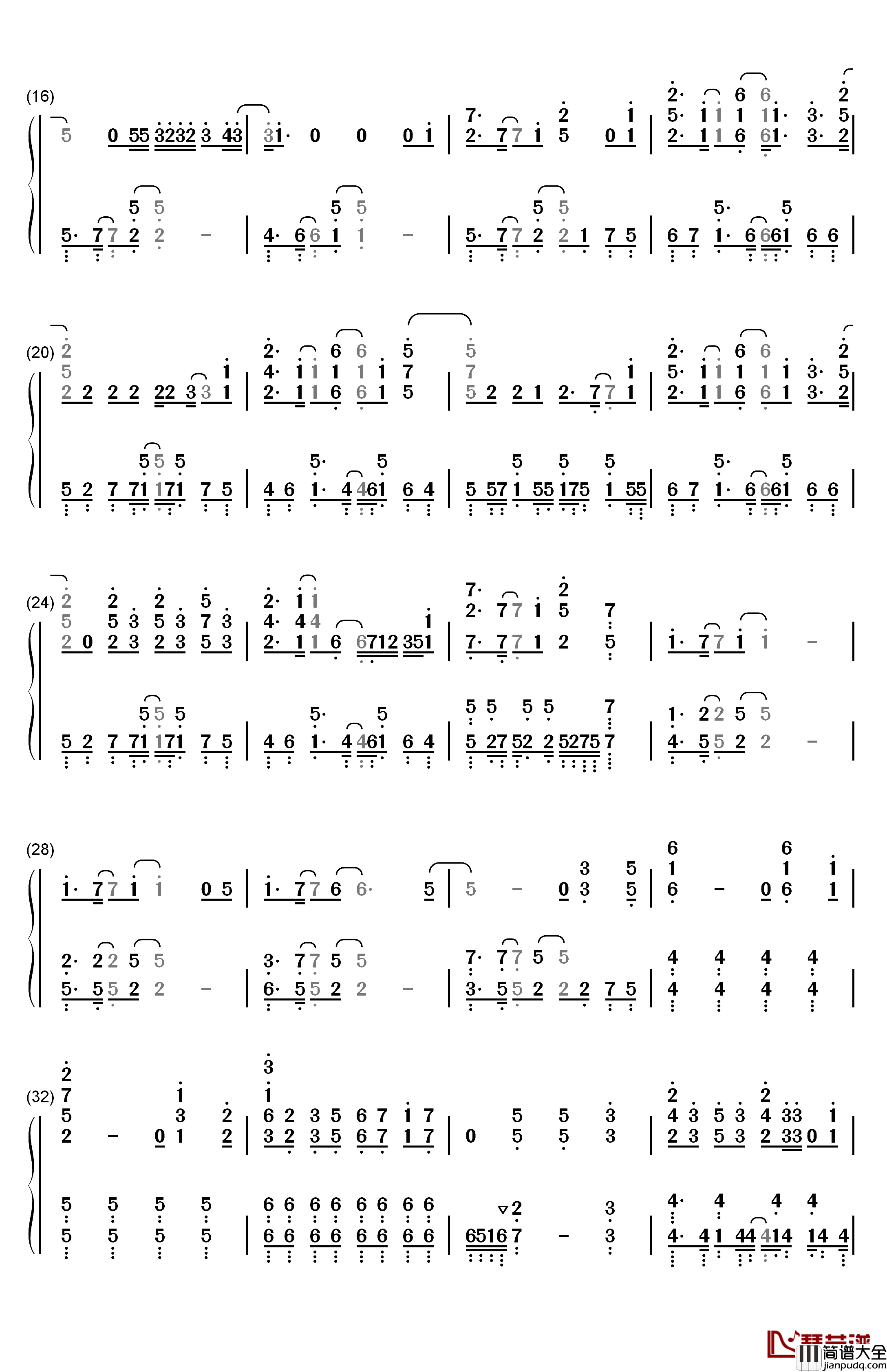 紅蓮華钢琴简谱_数字双手_LiSA