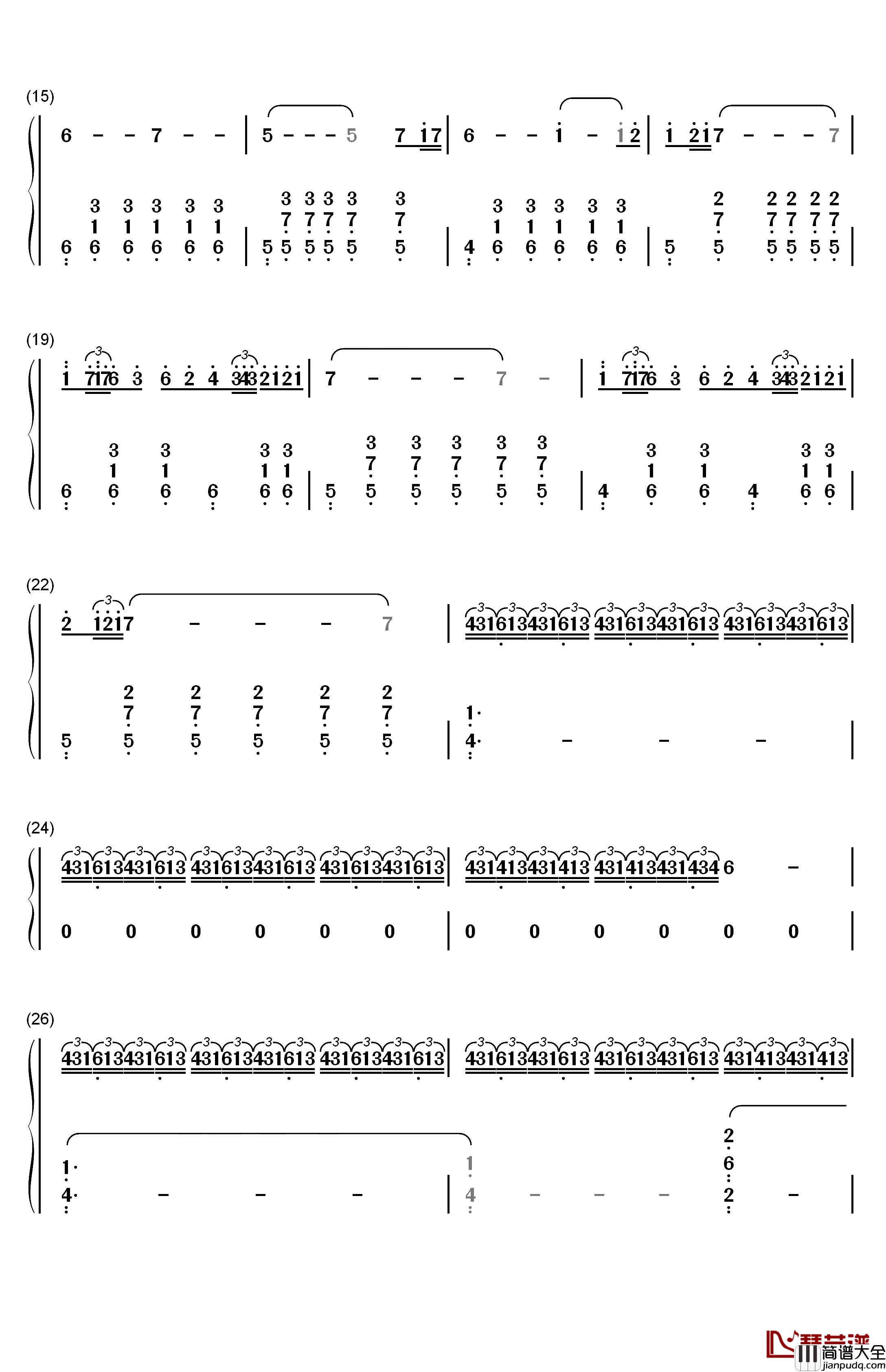 The_Whole_Truth钢琴简谱_数字双手_Carlos_Cipa