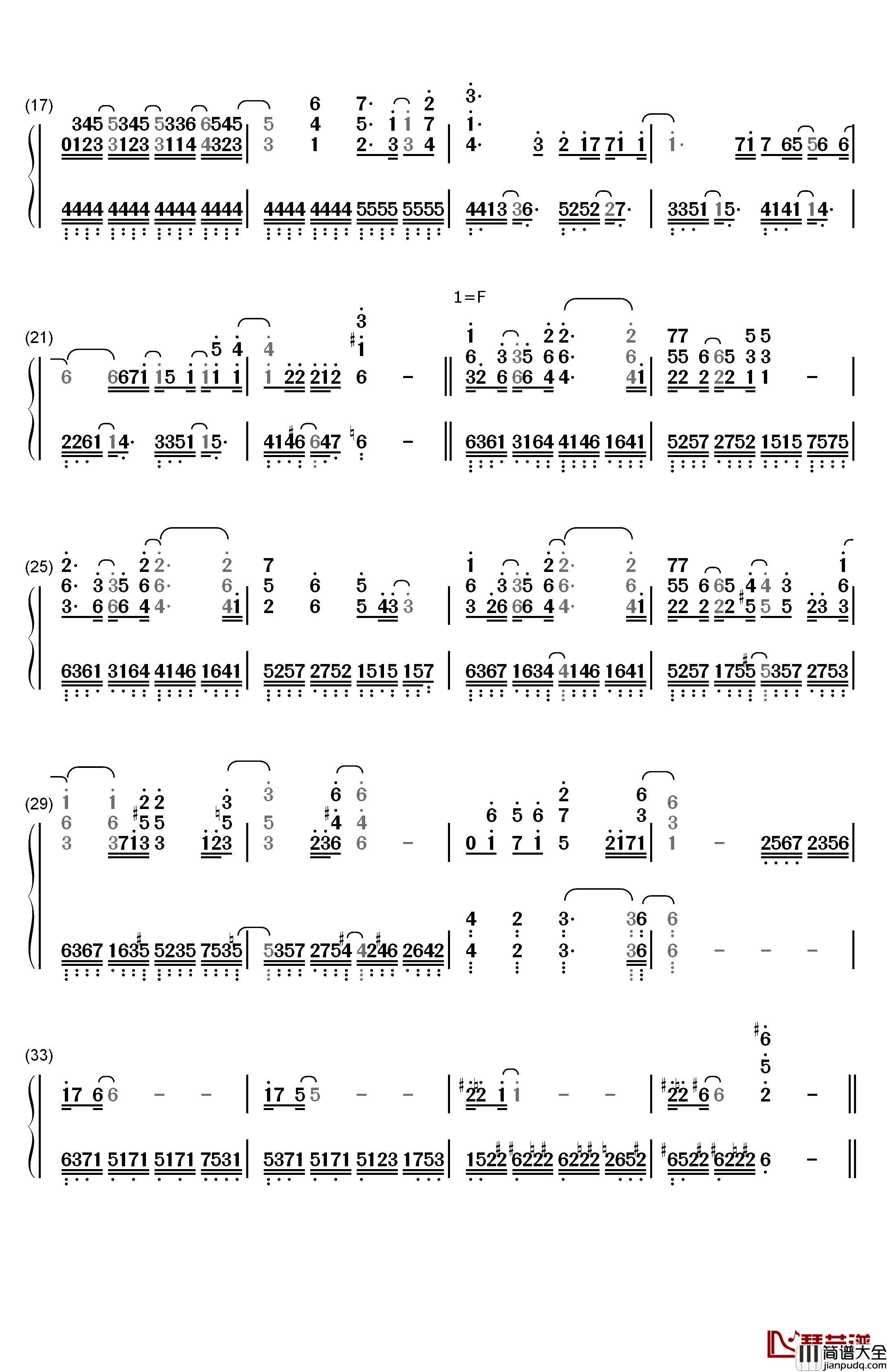 Invisible_Date钢琴简谱_数字双手_sweet_ARMS