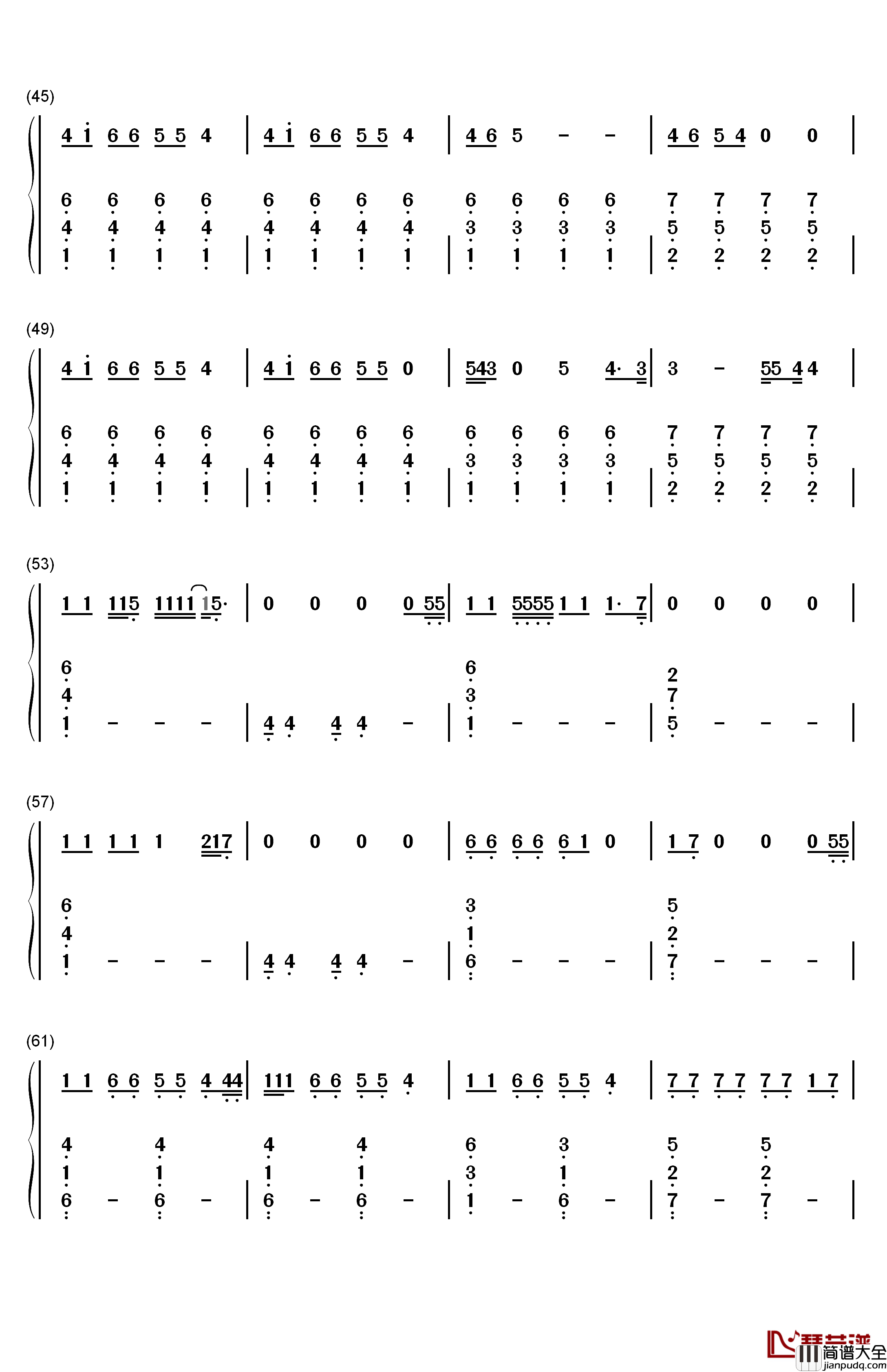 Middle_of_the_Night钢琴简谱_数字双手_Amy_Shark