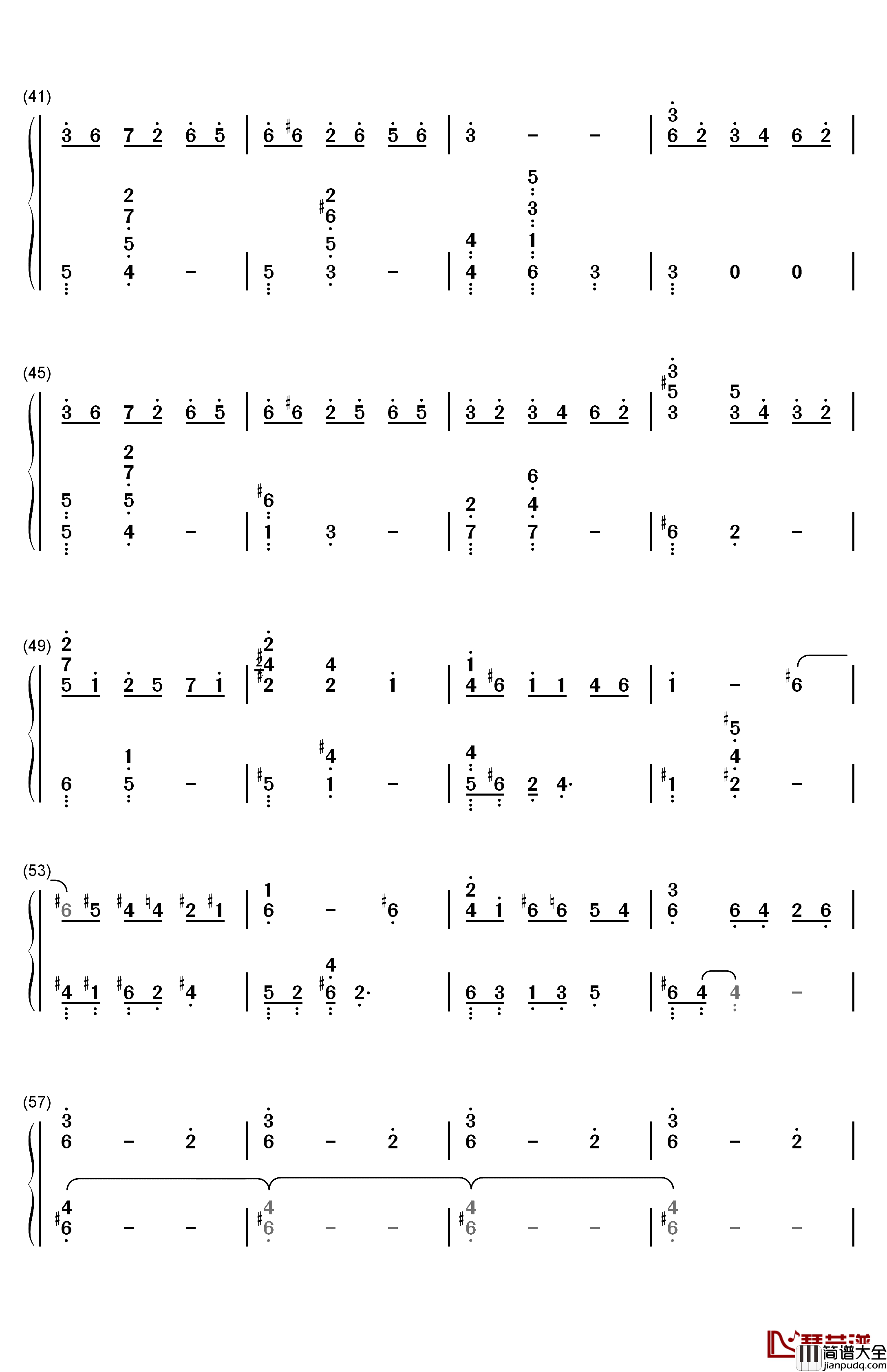 f_l_o_w_e_r钢琴简谱_数字双手_李闰珉