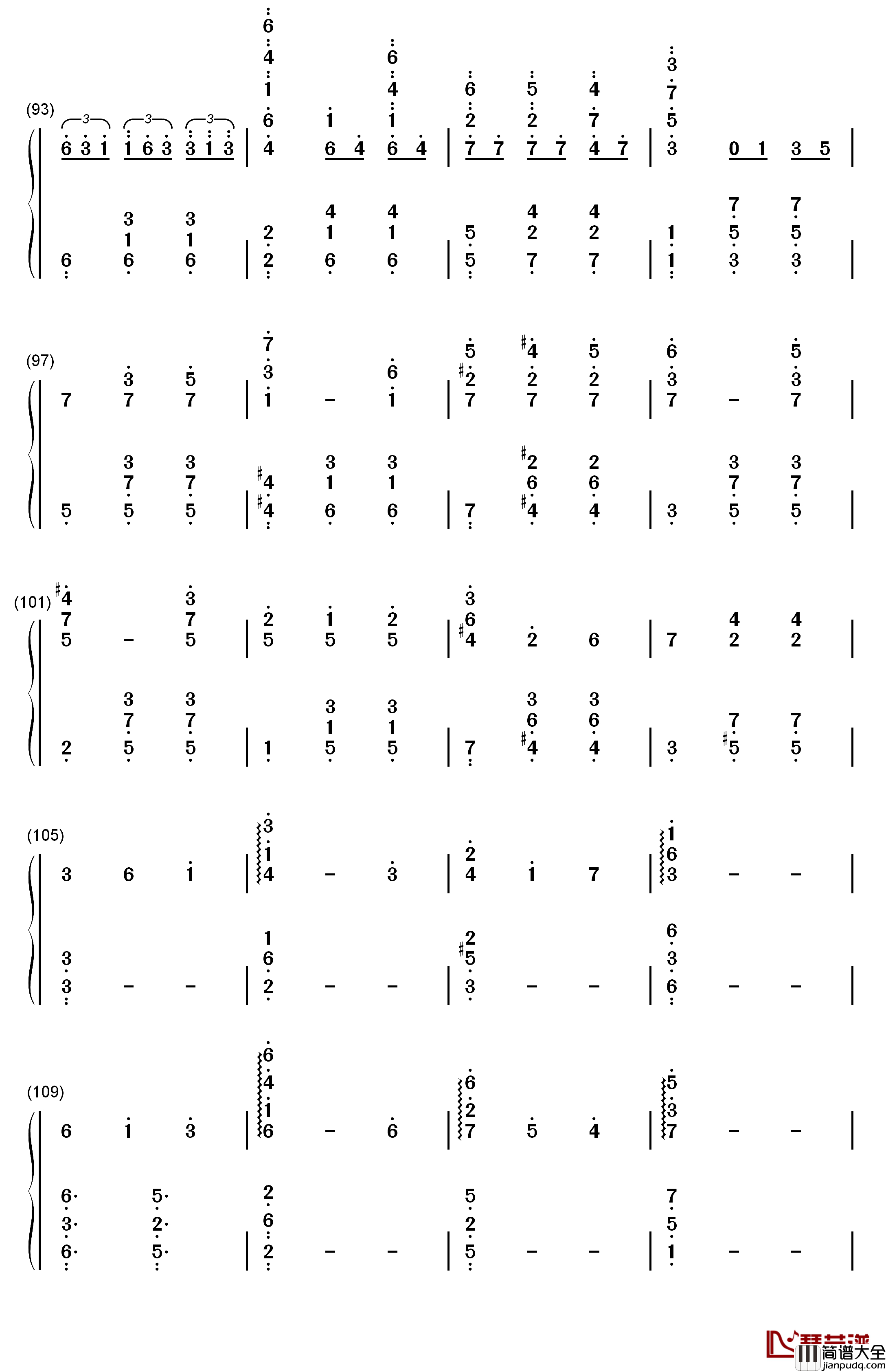 人生的旋转木马钢琴简谱_数字双手_久石让