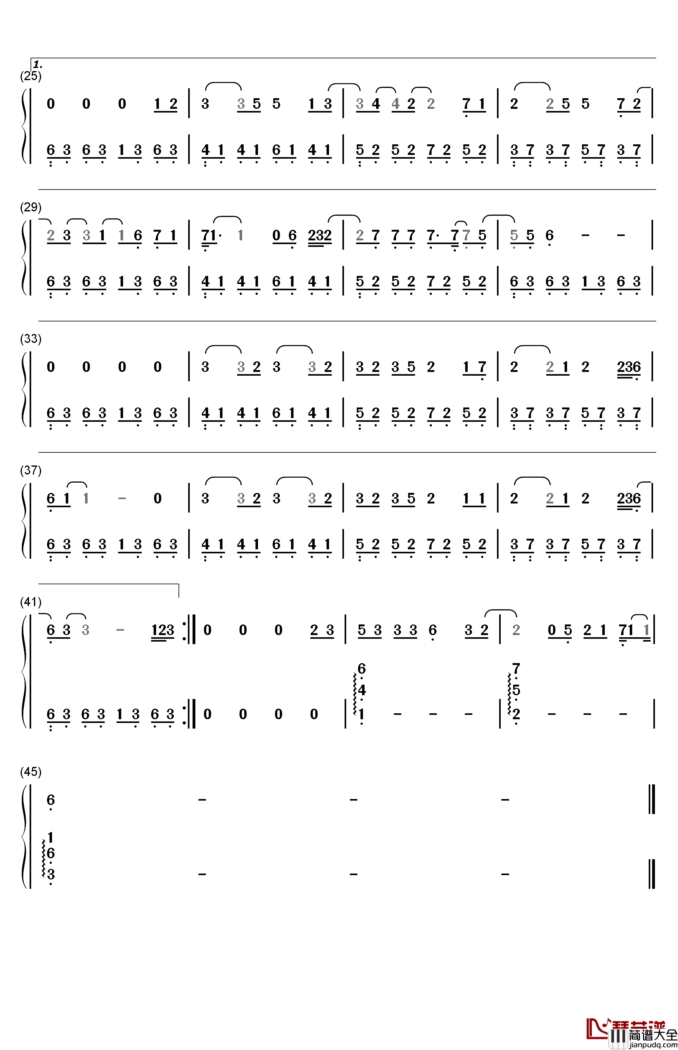 你的酒馆对我打了烊钢琴简谱_数字双手_陈雪凝