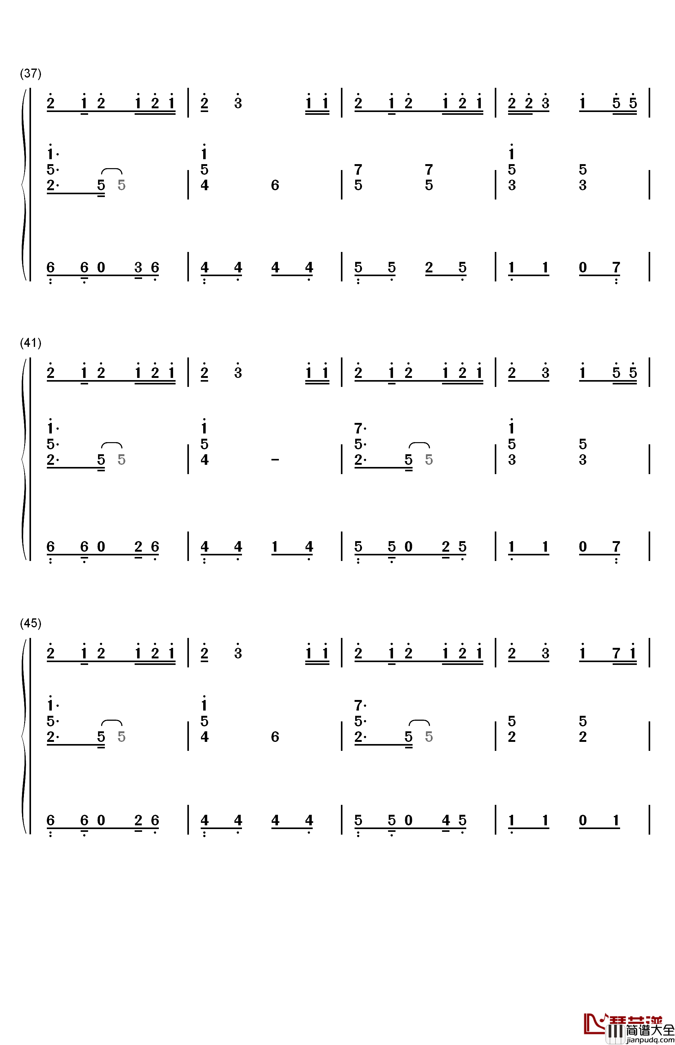 最后的旅行钢琴简谱_数字双手_Rainton桐