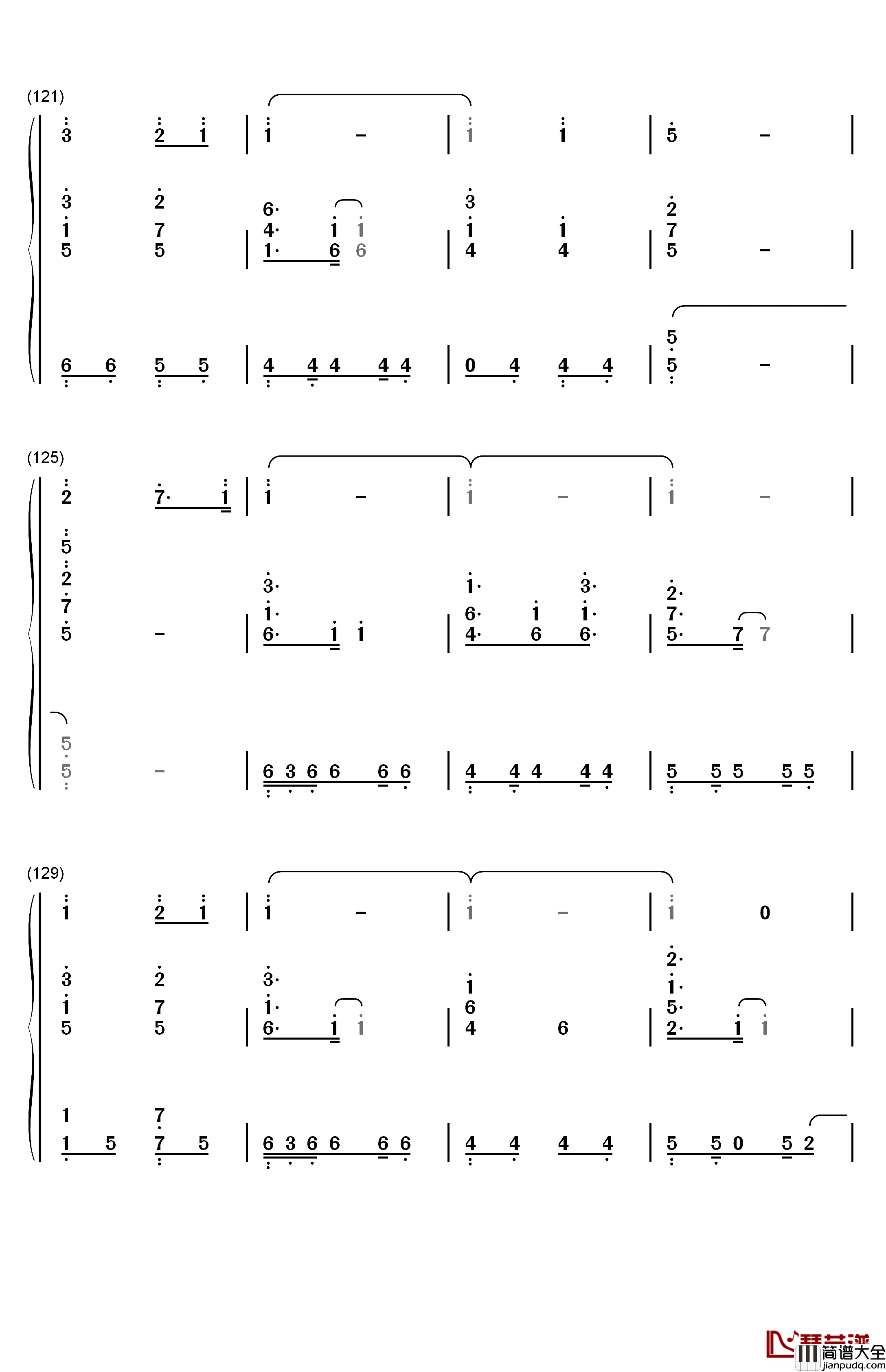 最后的旅行钢琴简谱_数字双手_Rainton桐