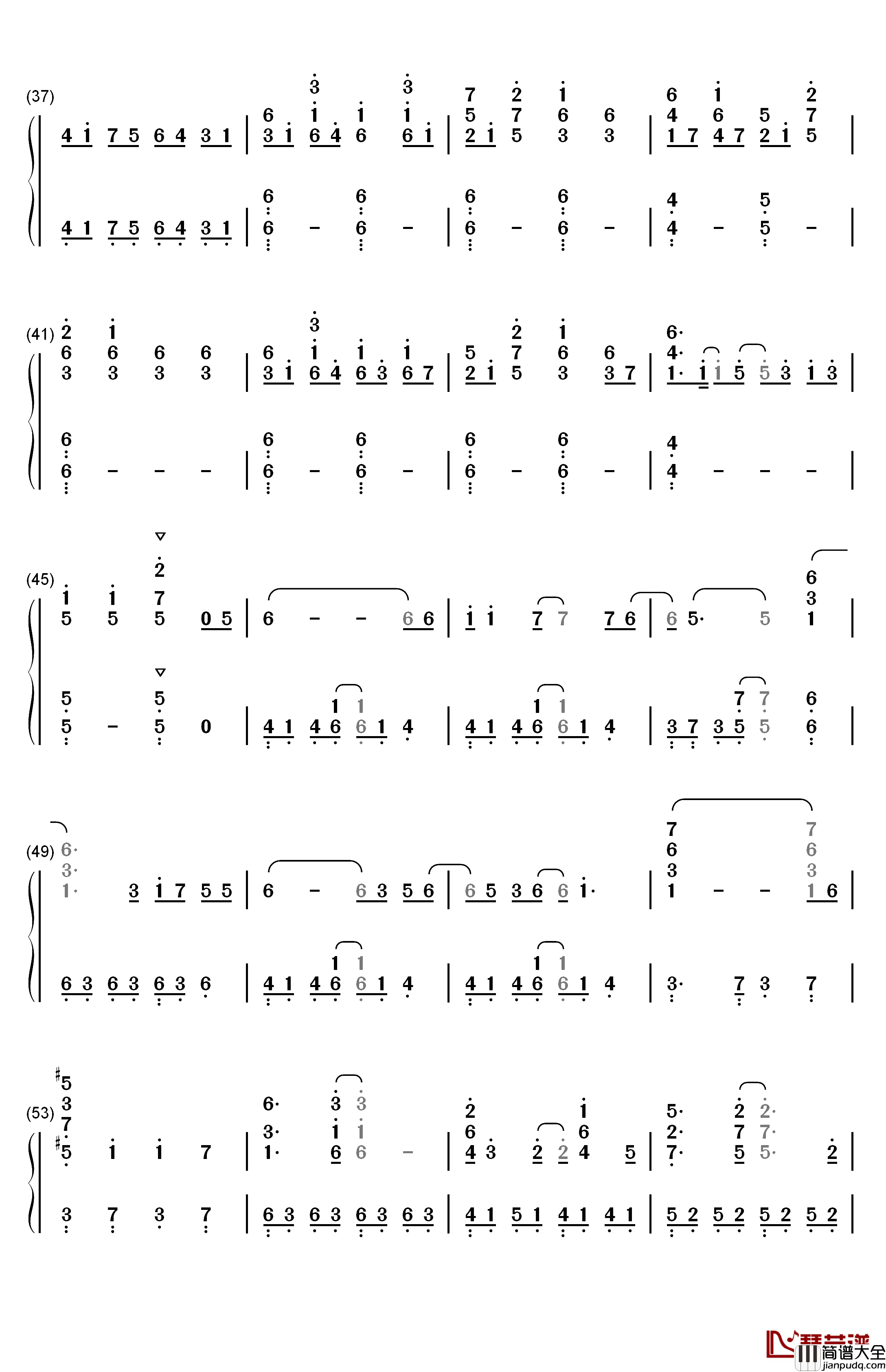 Speechless钢琴简谱_数字双手_Alan_Menken
