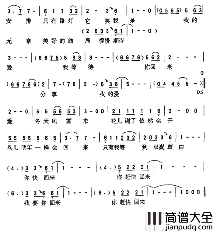 春天花会天简谱_任贤齐演唱
