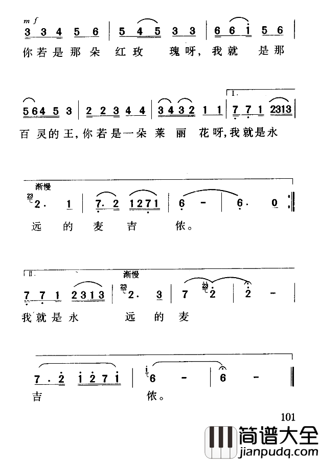 乌兹别克的俏姑娘简谱_宋麦玲词/李东全曲