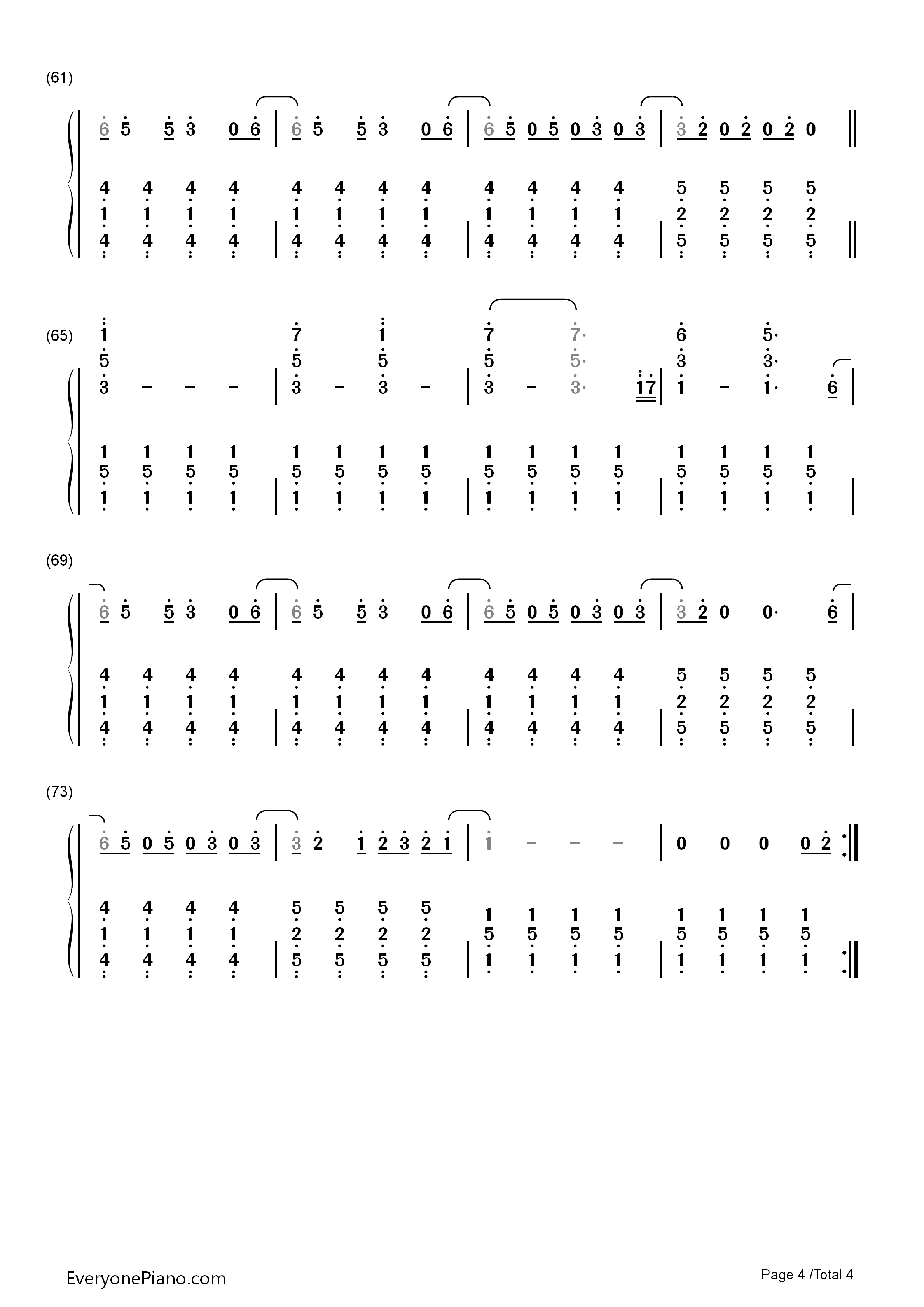 Girl_Almighty钢琴简谱_One_Direction演唱