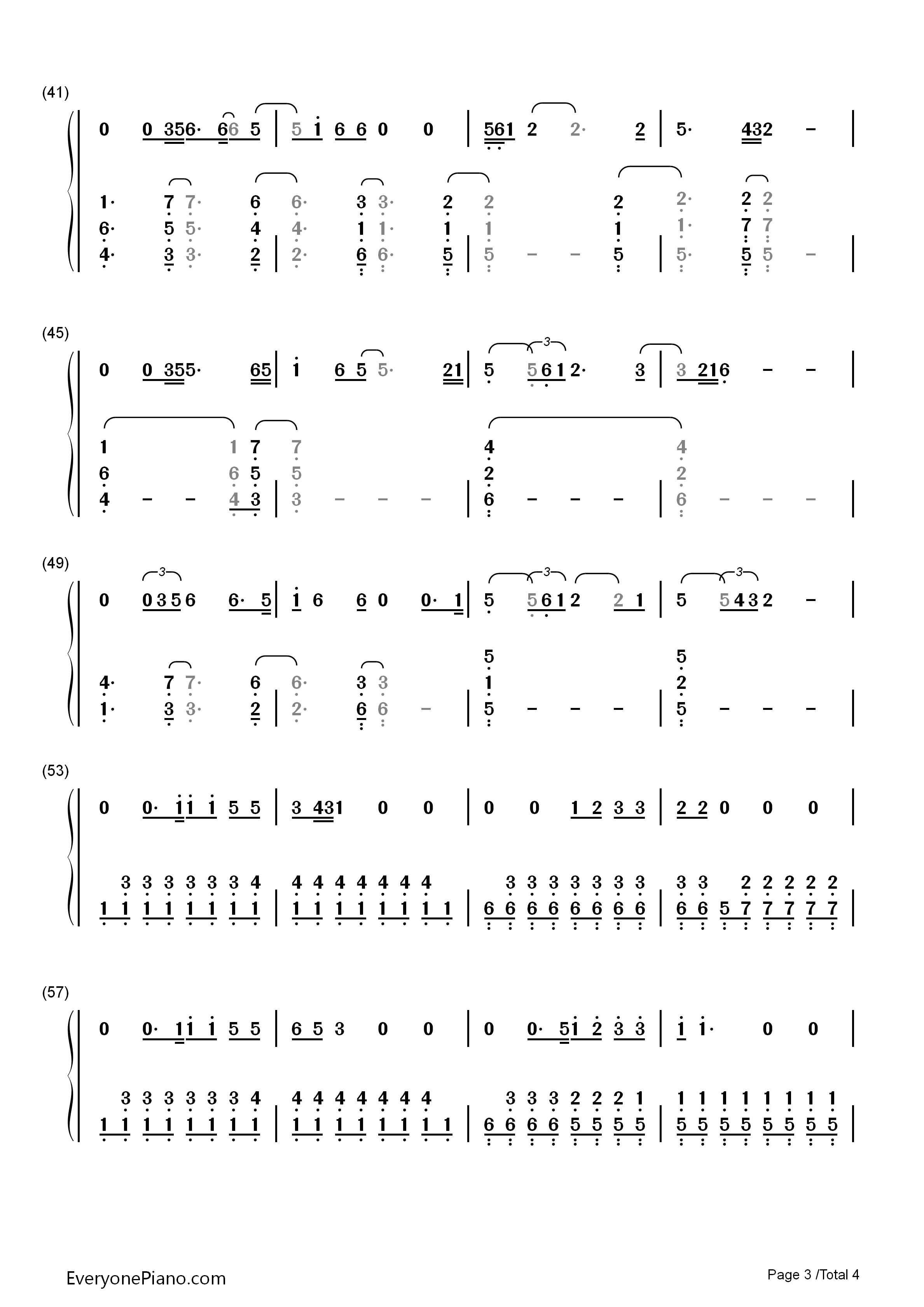FourFiveSeconds钢琴简谱_Rihanna演唱