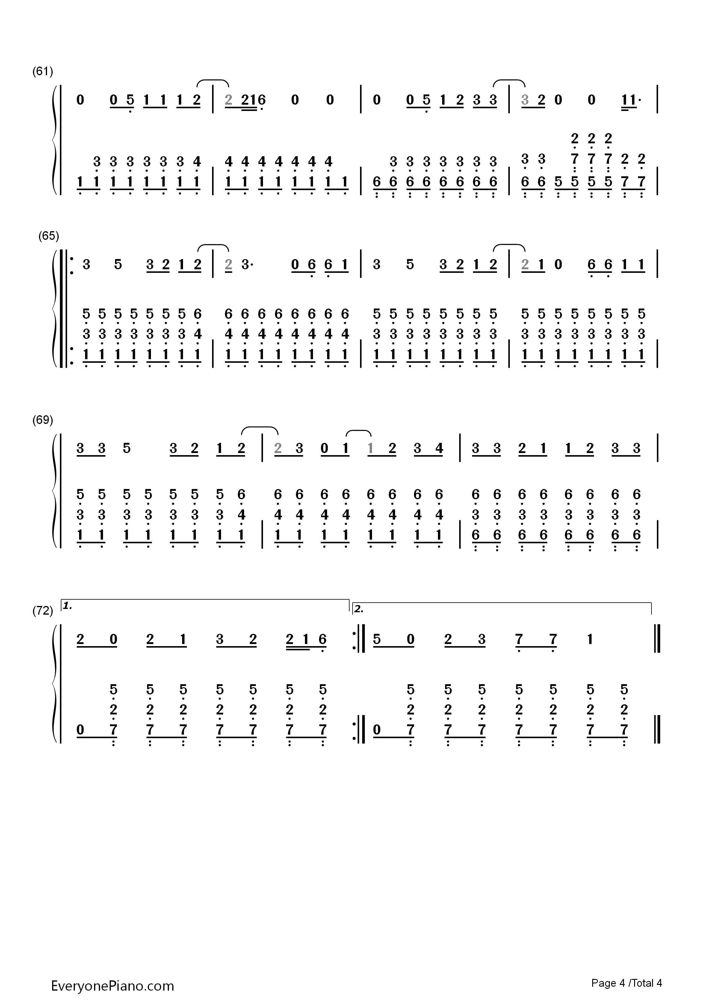 FourFiveSeconds钢琴简谱_Rihanna演唱