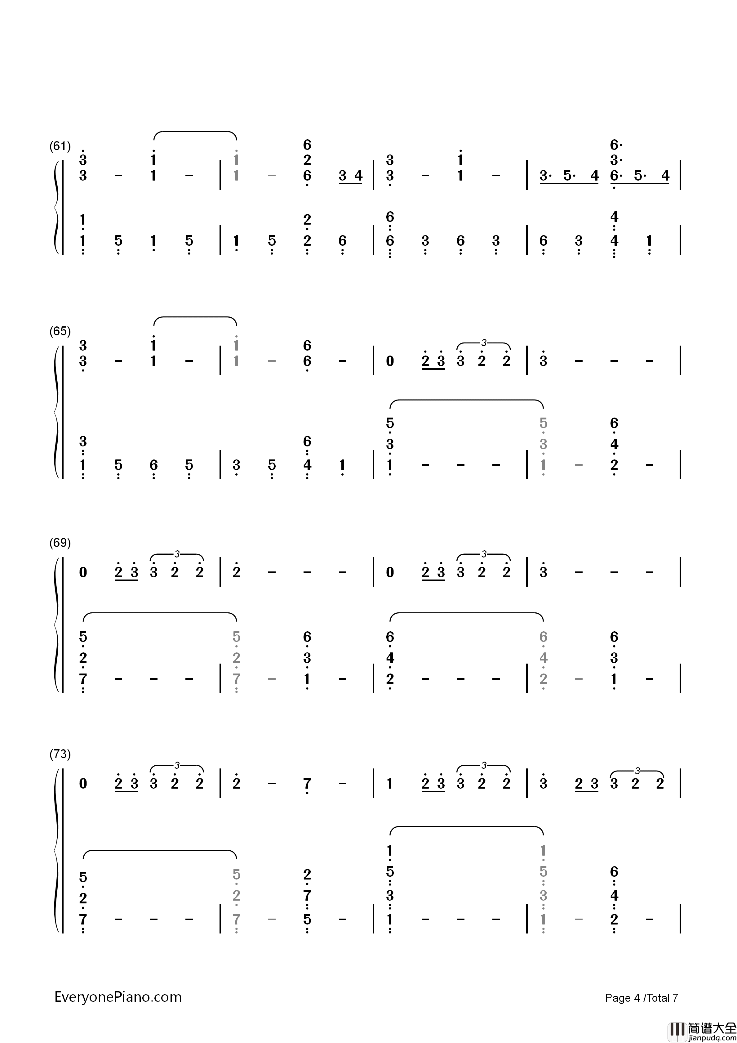 Ride钢琴简谱_Twenty_One_Pilots演唱