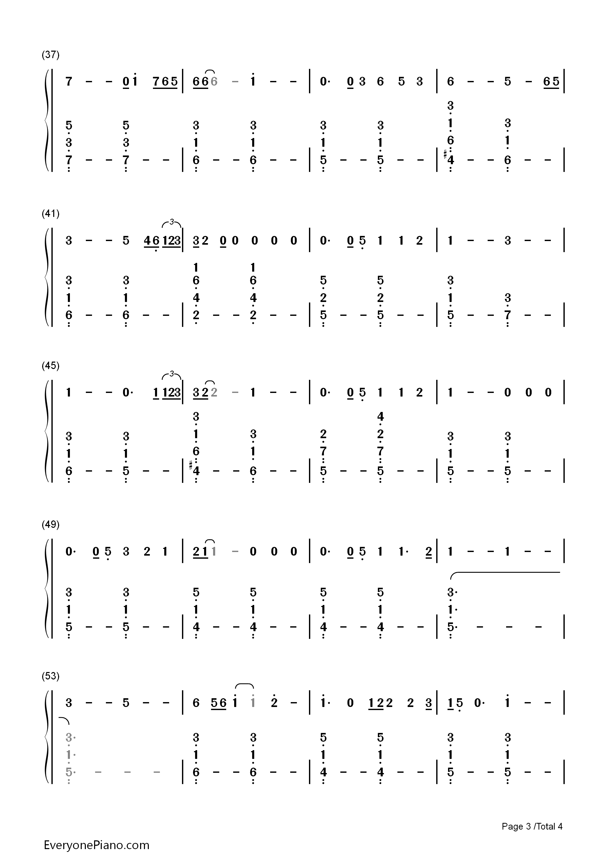 Sandcastles钢琴简谱_Beyoncé演唱