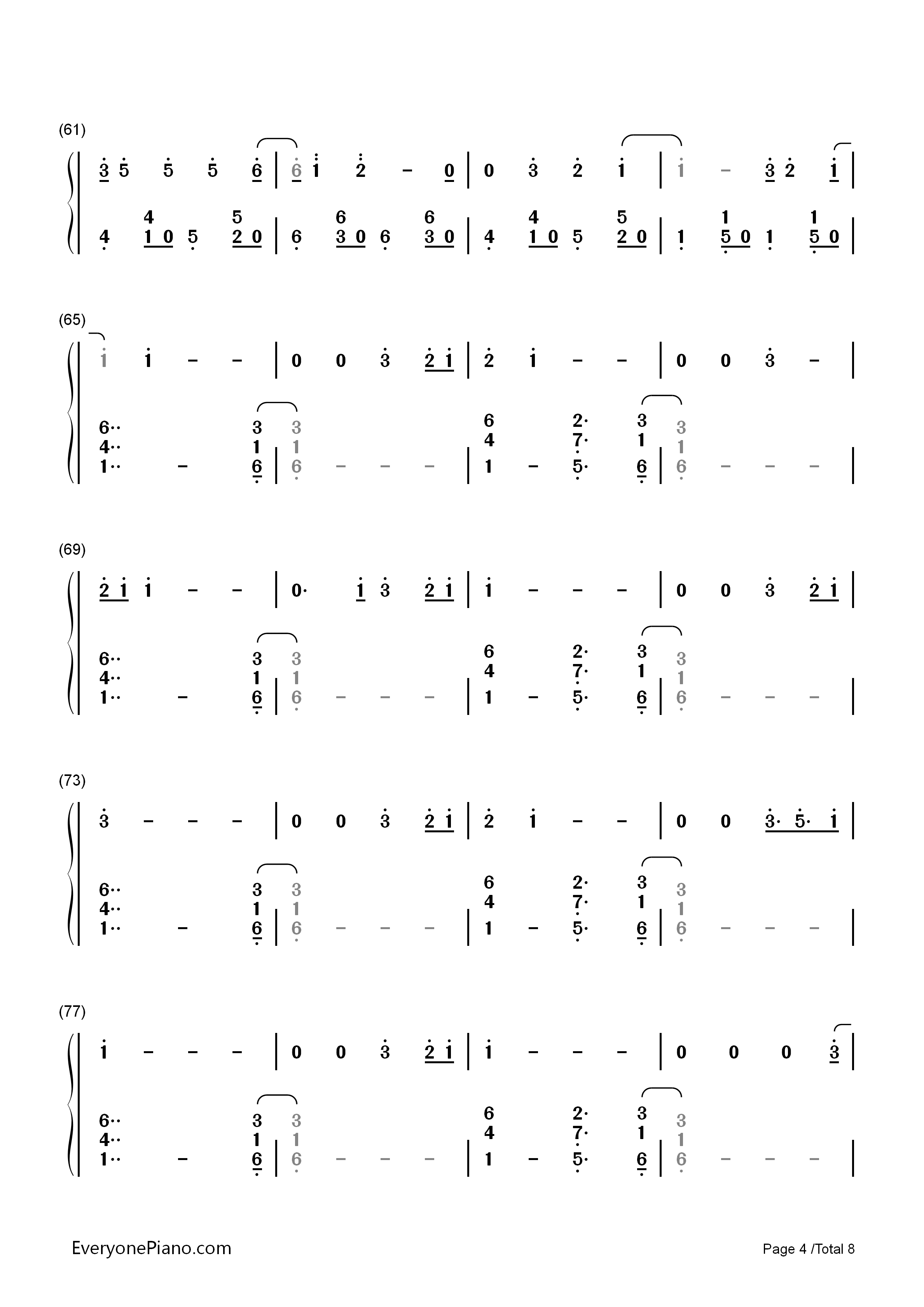 Write_On_Me钢琴简谱_Fifth_Harmony演唱