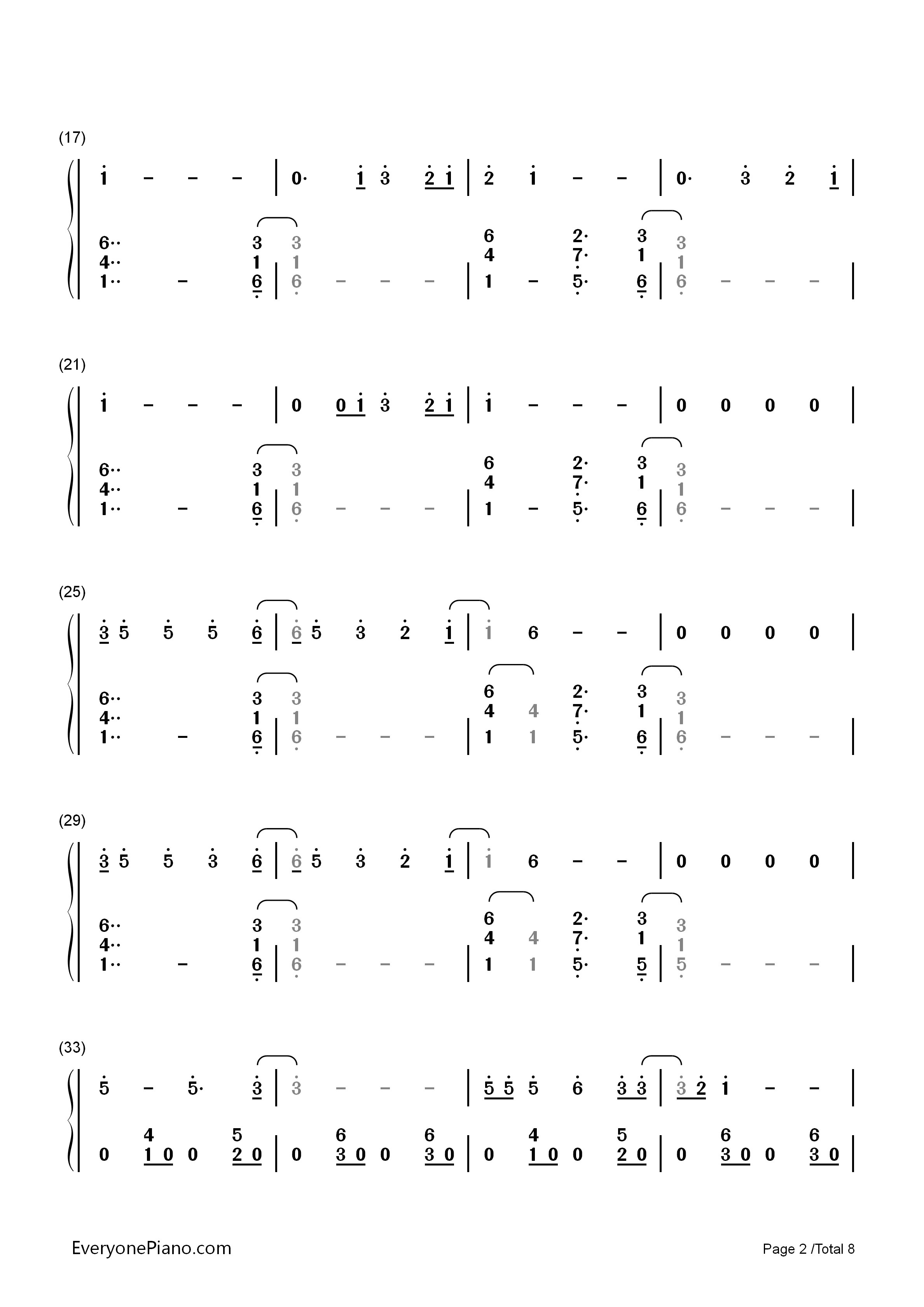 Write_On_Me钢琴简谱_Fifth_Harmony演唱