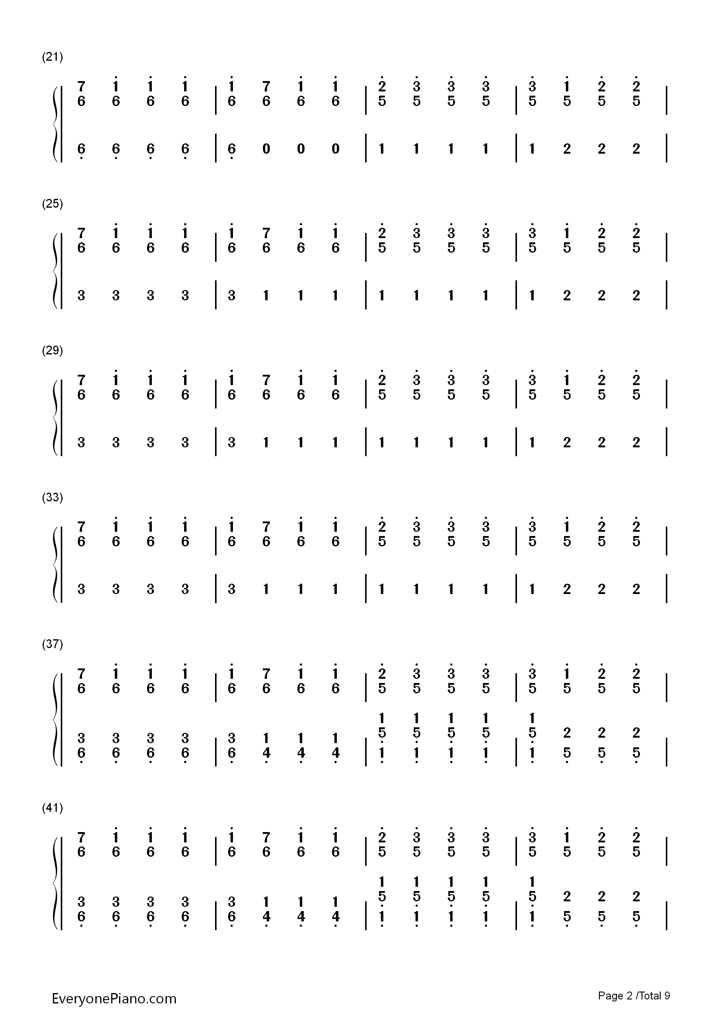 Migraine钢琴简谱_Twenty_One_Pilots演唱