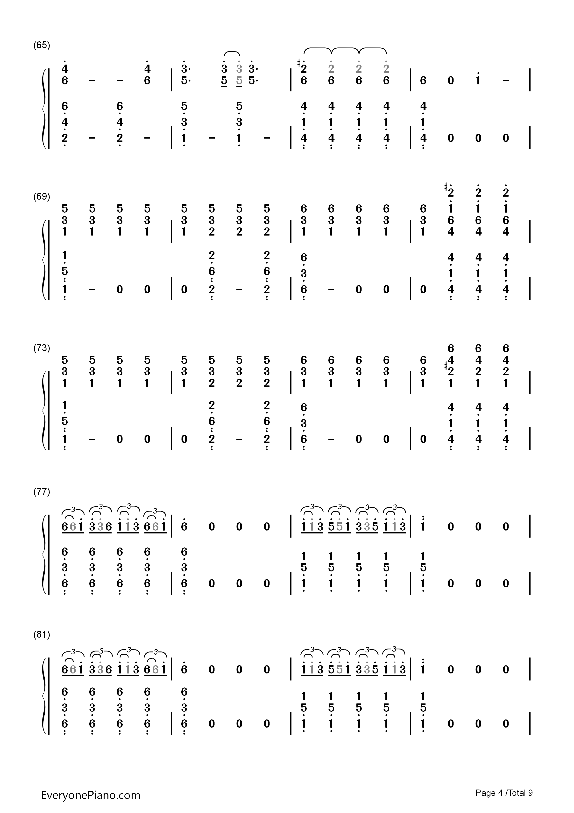 Migraine钢琴简谱_Twenty_One_Pilots演唱