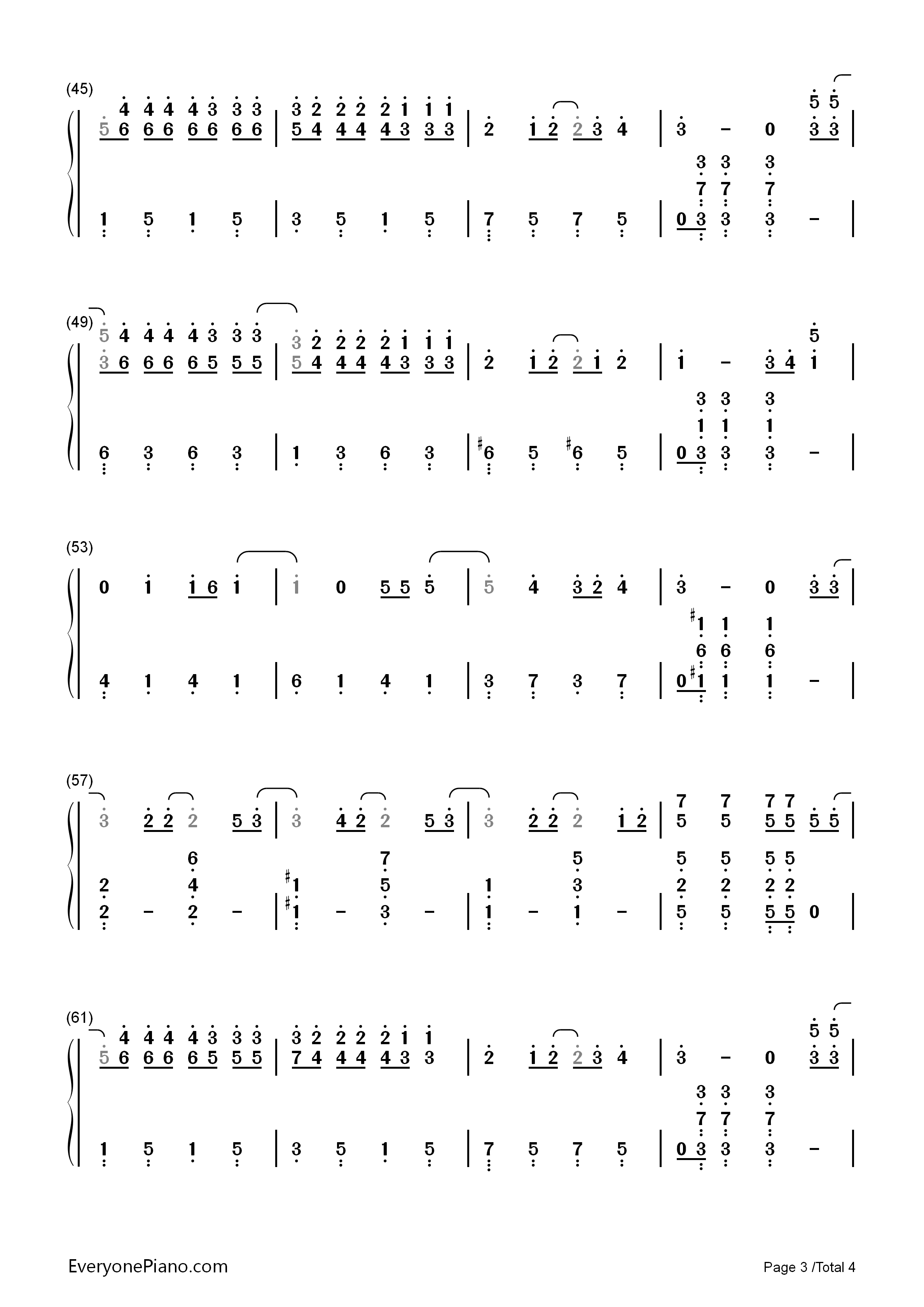 名前を呼ぶよ钢琴简谱_Luck_Life演唱