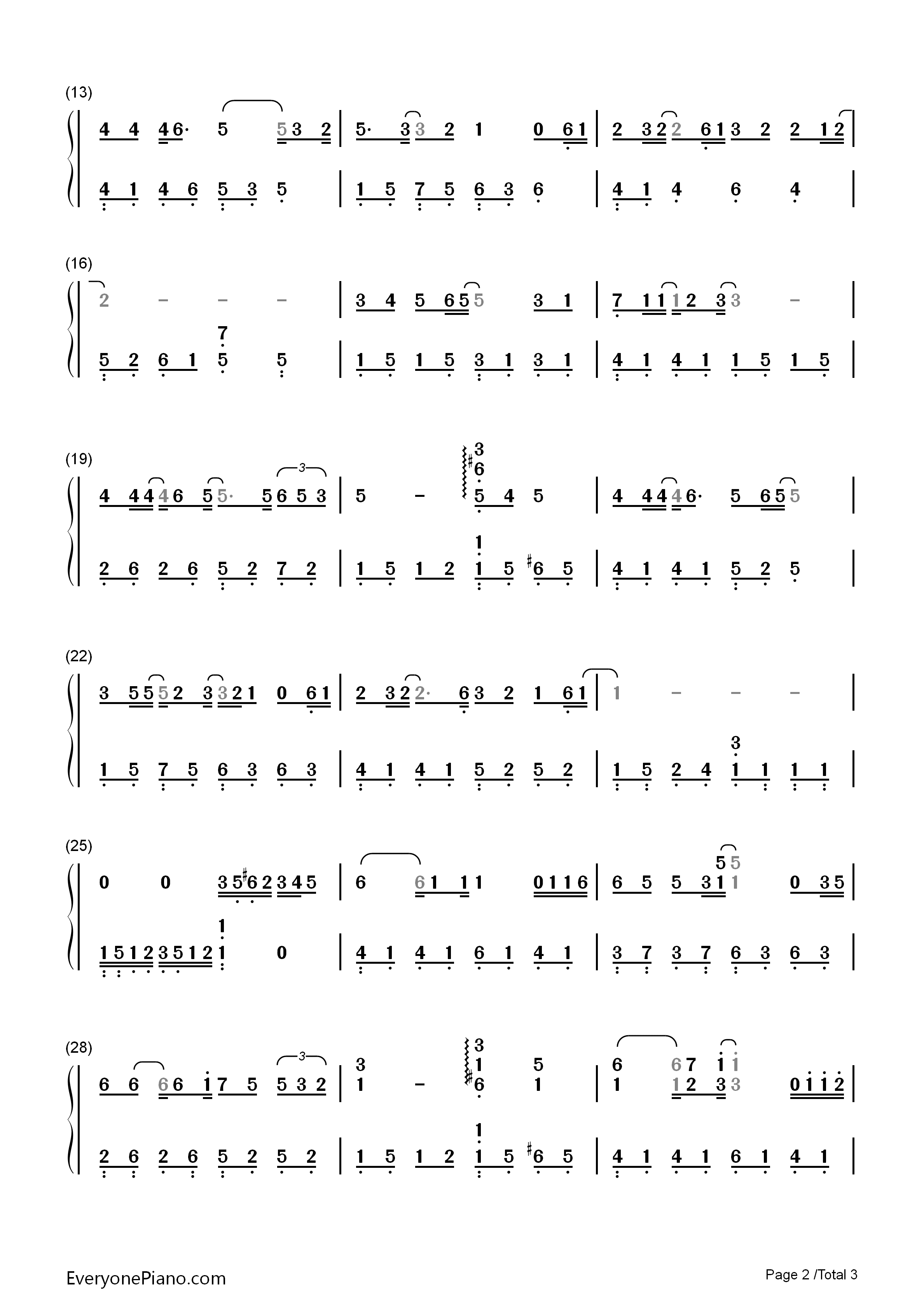 年少有你钢琴简谱_李易峰演唱